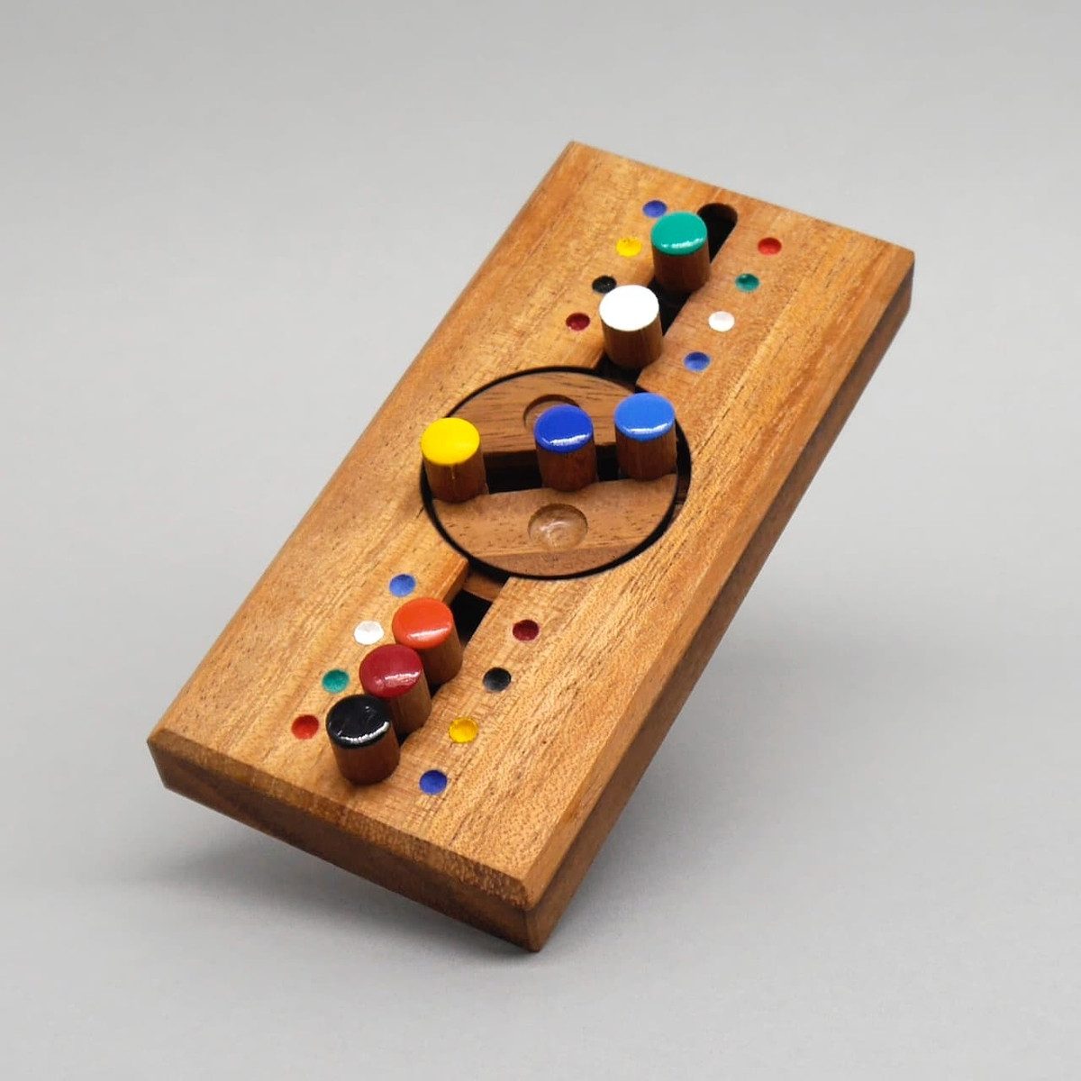 ROMBOL Denkspiele Spiel SICHERHEITSCODE - farbenfrohes Denkspiel, Knobelspiel, Holzpuzzle