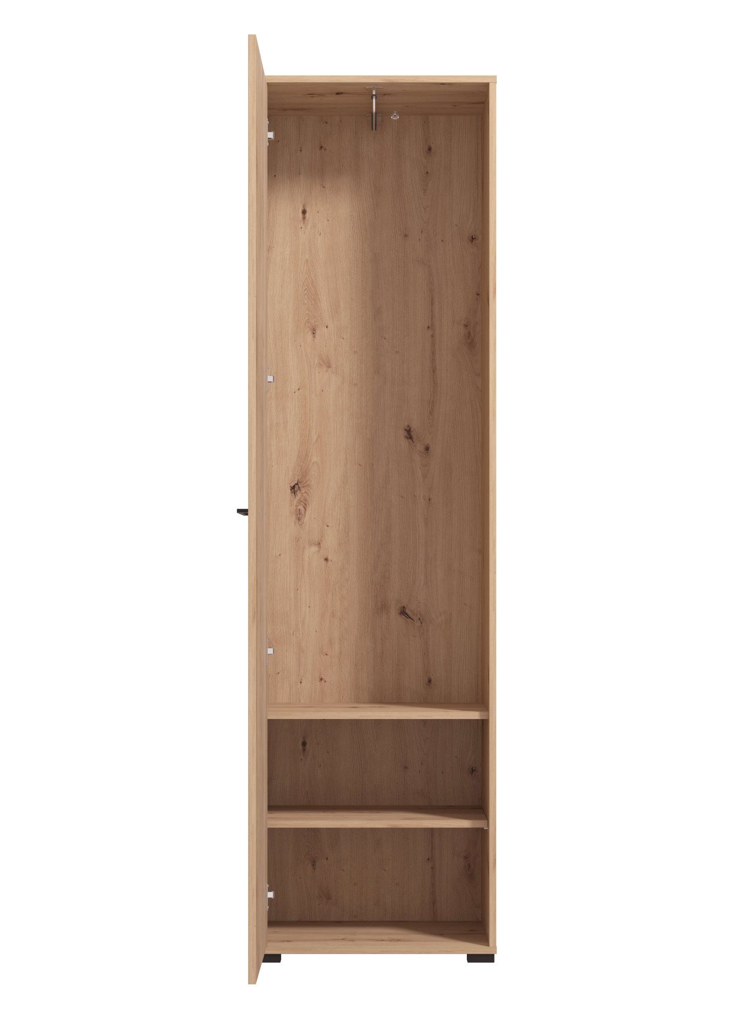 Home affaire Garderoben-Set Landes Flurmöbel, Dielenmöbel, Flurgarderobe Breite 134,5 cm, (Komplett-Set, 3-St), Front Artisan Eiche mit dekorativen schwarzen St – Bild 3 von 5