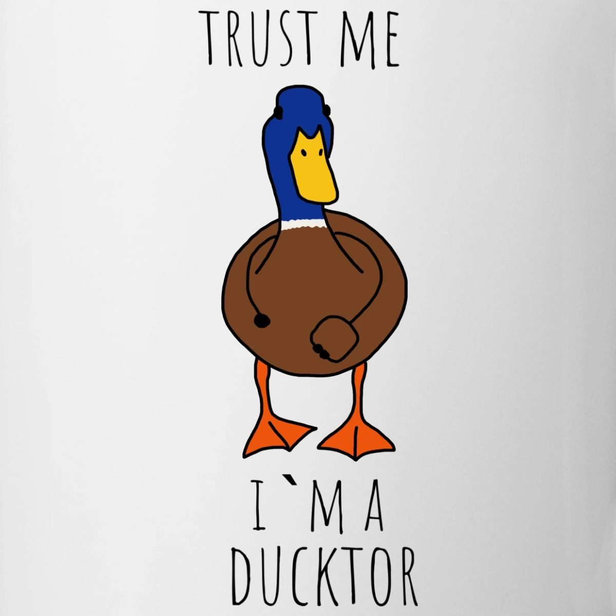Spreadshirt Tasse Ducktor Doktor Wortwitz Ente Tasse, Keramik