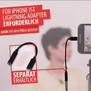 YouMic Mikrofon Set 2 Stück Clip-on Lavalier Mikrofon (1-tlg), für iPhone / iOS / Android