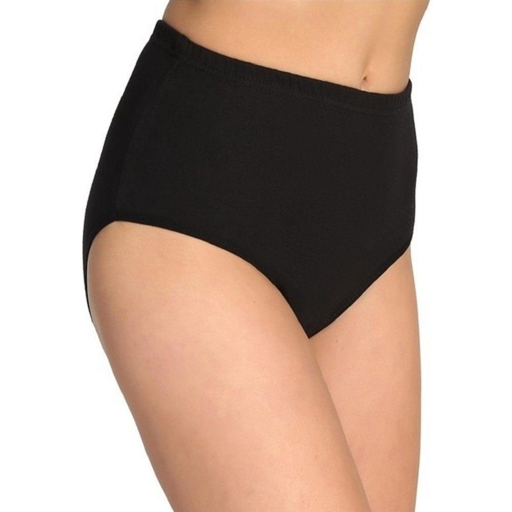 Taillenslip 3er Sparset Taillenslips Damen in klassischen Uni-Farben Schwarz-A2090