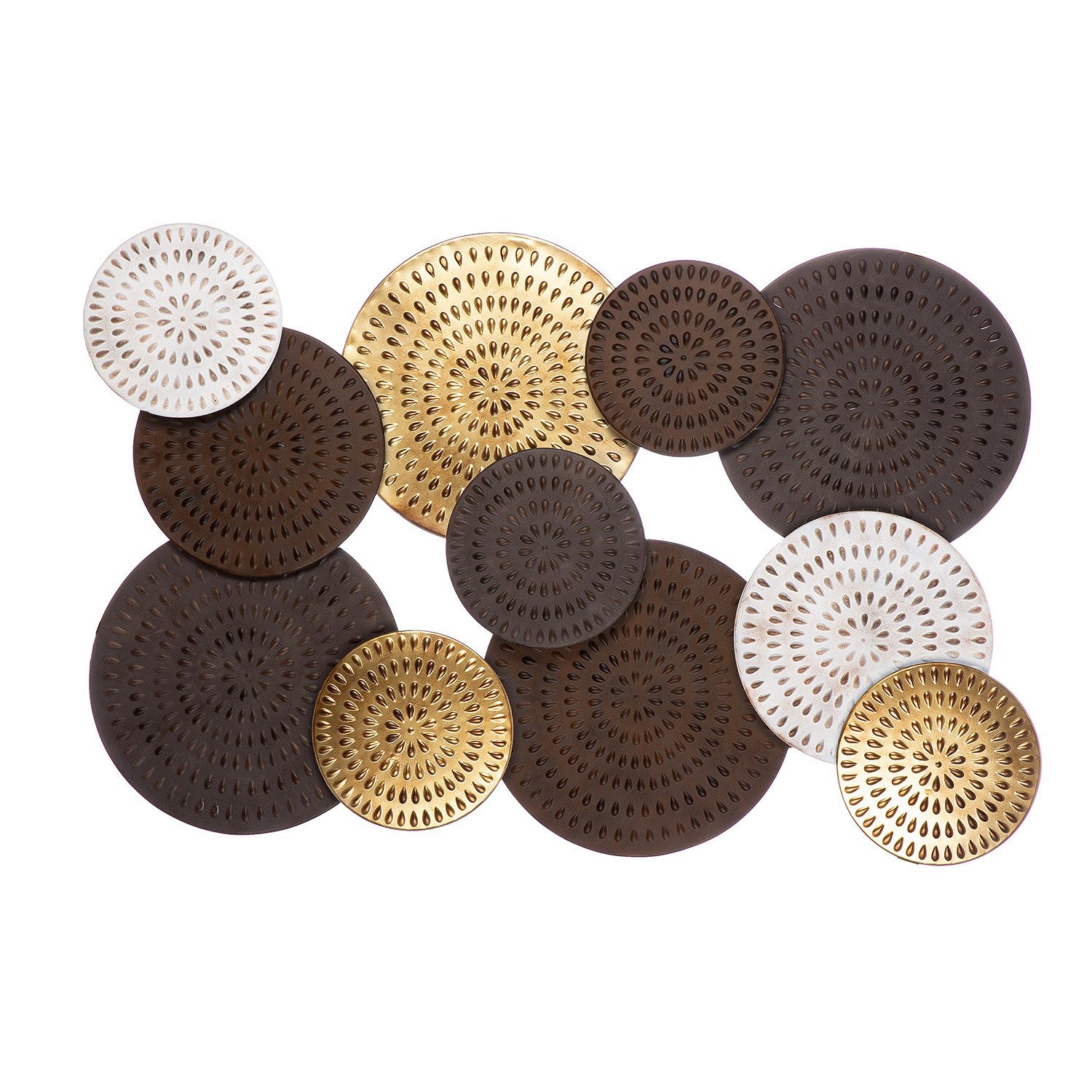 GILDE Wanddekoobjekt TOBAGO Wandrelief - braun - Metall - H.69cm x B.108cm - Mit Aufhängung (1xWandrelief, Wandobjekt - Wanddekoration), Wohnzimmer - Wanddekoobjekt - Dekoobjekt - Wandrelief