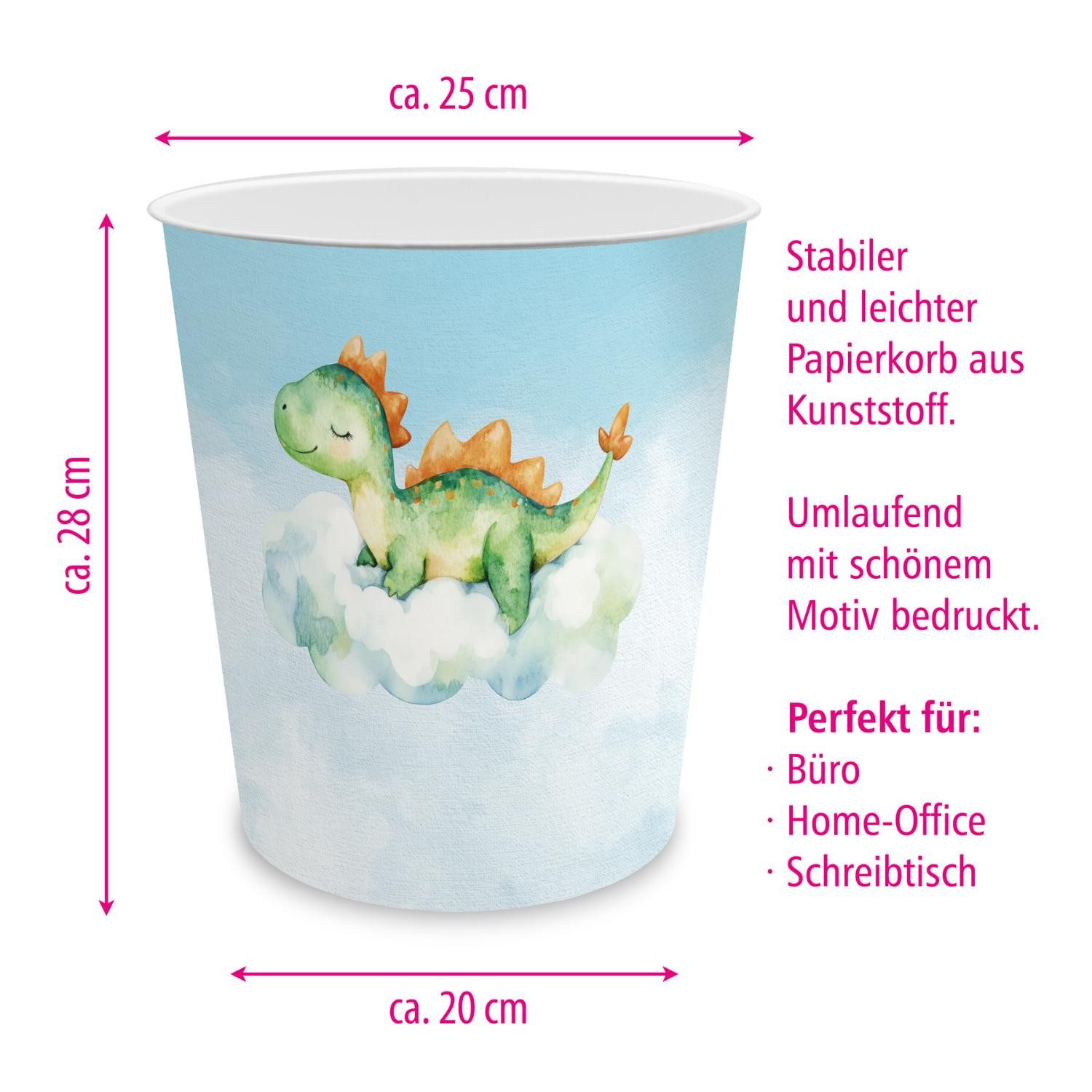 itenga Papierkorb itenga Papierkorb mit Schreibunterlage Motiv DINO Set