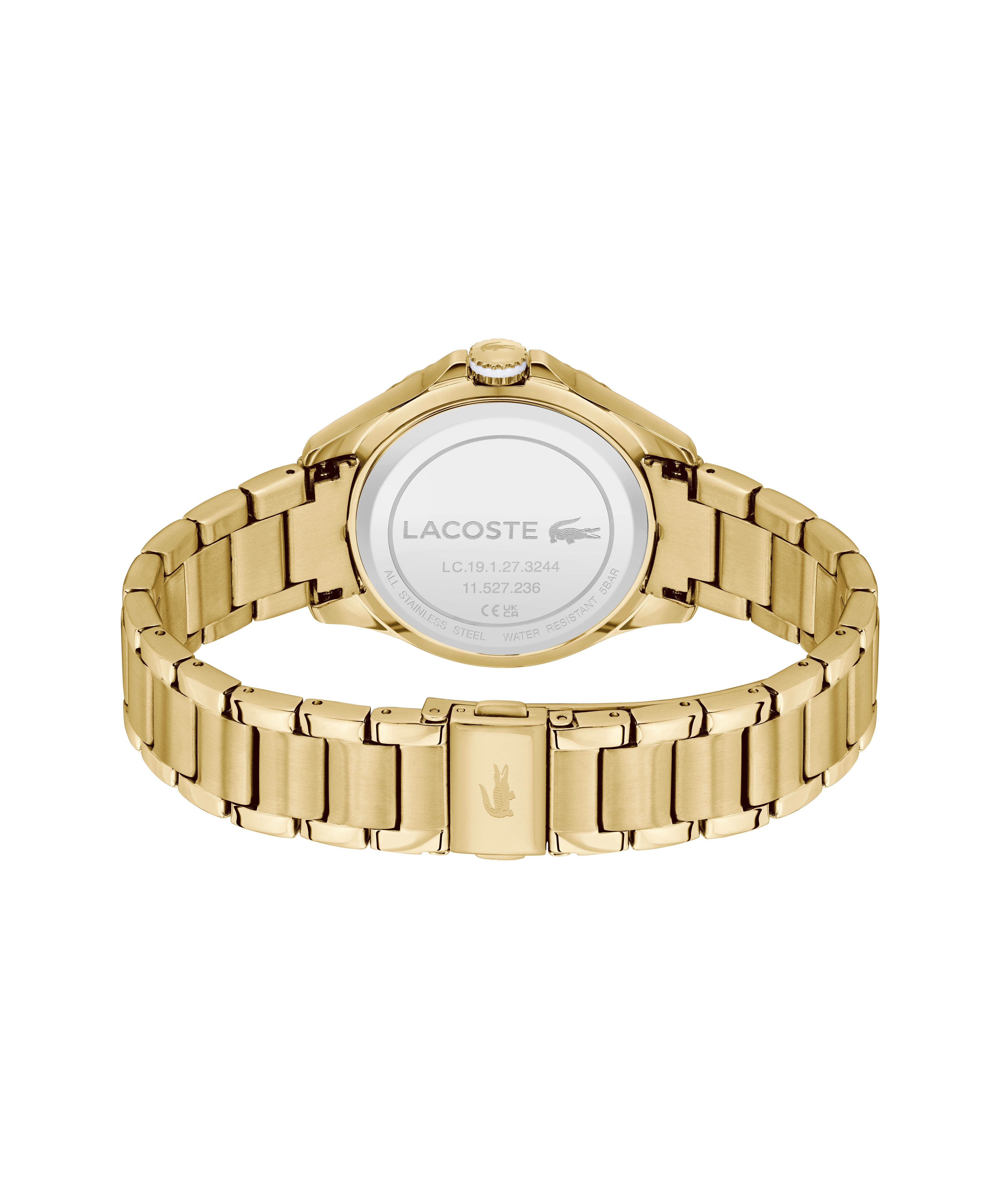 Lacoste Multifunktionsuhr SANTORINI 2001458, Quarzuhr, Armbanduhr, Damenuhr, Edelstahlarmband, analog