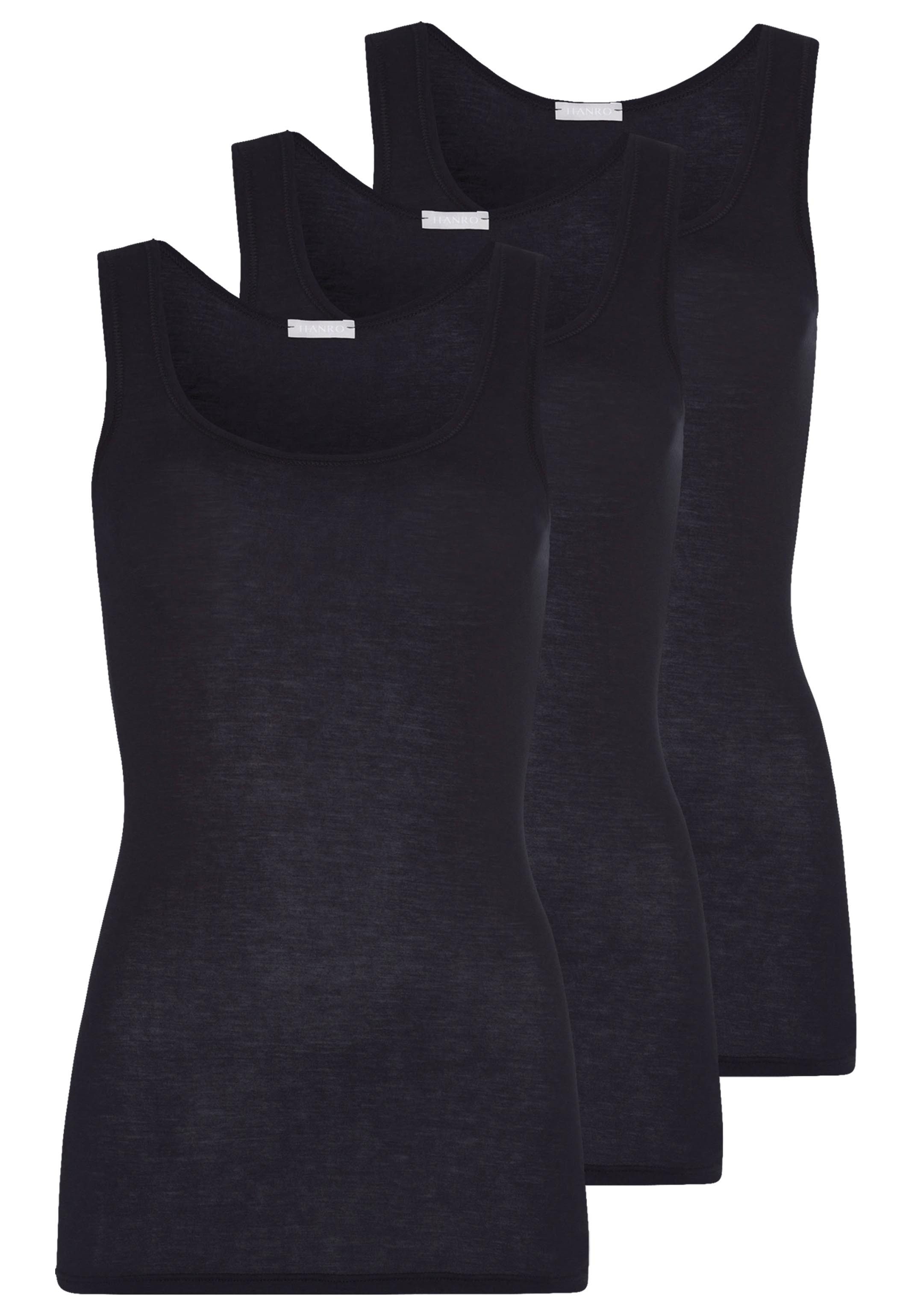 Hanro Unterhemd 3er Pack Ultralight (Spar-Set, 3-St) Unterhemd / Top - Baumwolle - Atmungsaktiv