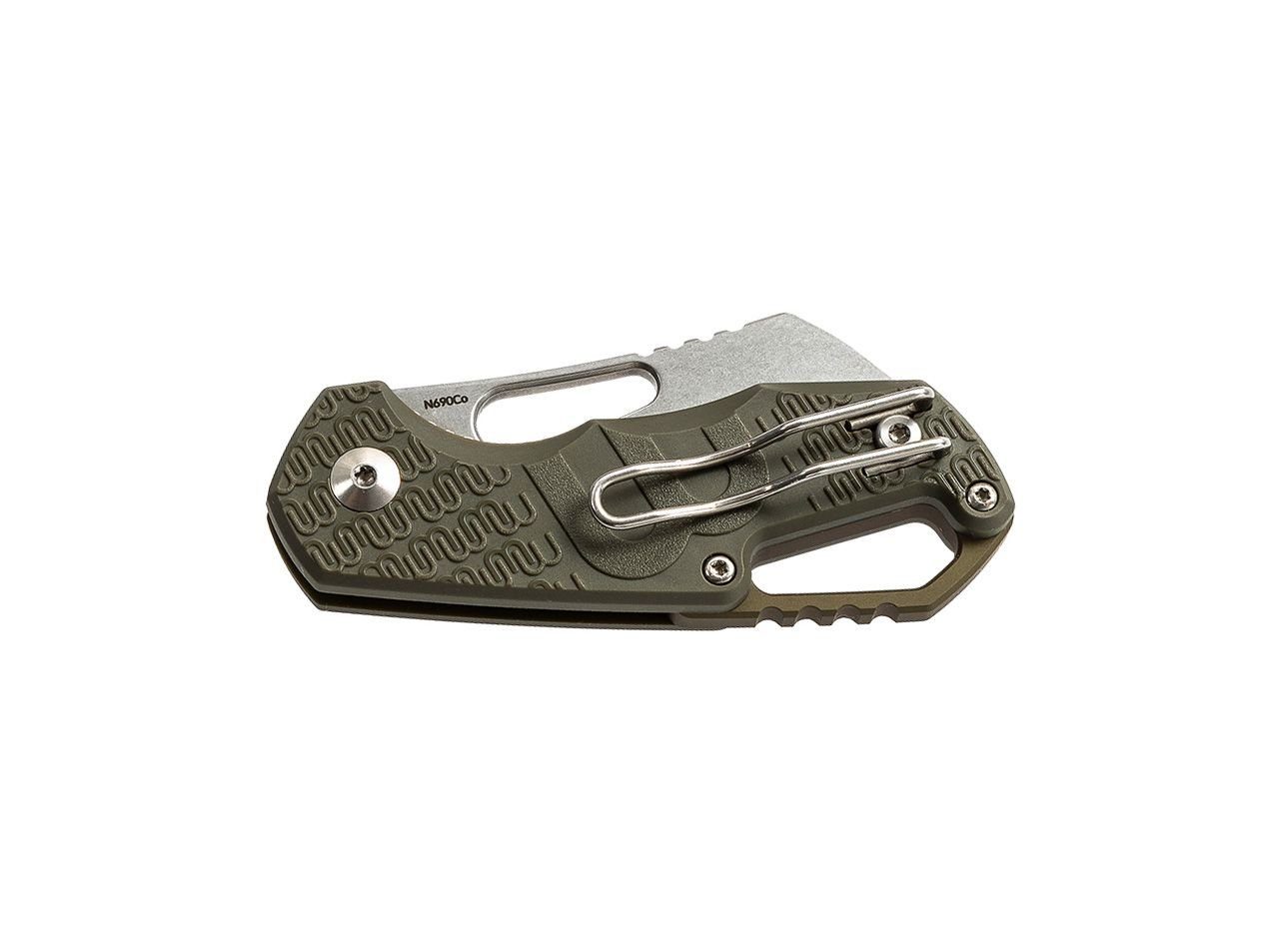 MKM Isonzo Einhandmesser Liner Cleaver Green Taschenmesser Lock