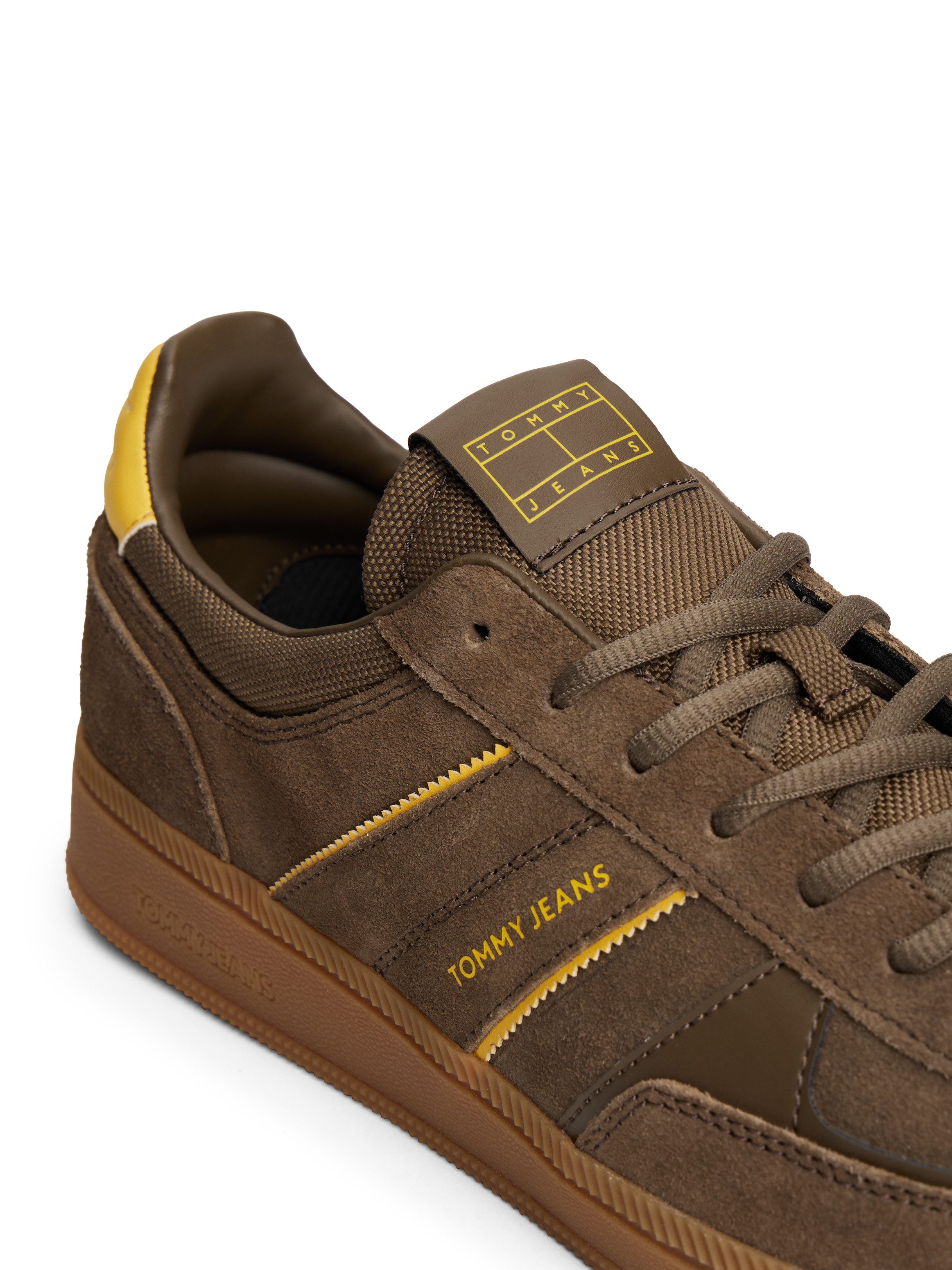 Tommy Jeans THE GREENWICH EDGE SUEDE Sneaker, Freizeitschuh, Halbschuh, Schnürer mit farblicher Pasepelierung