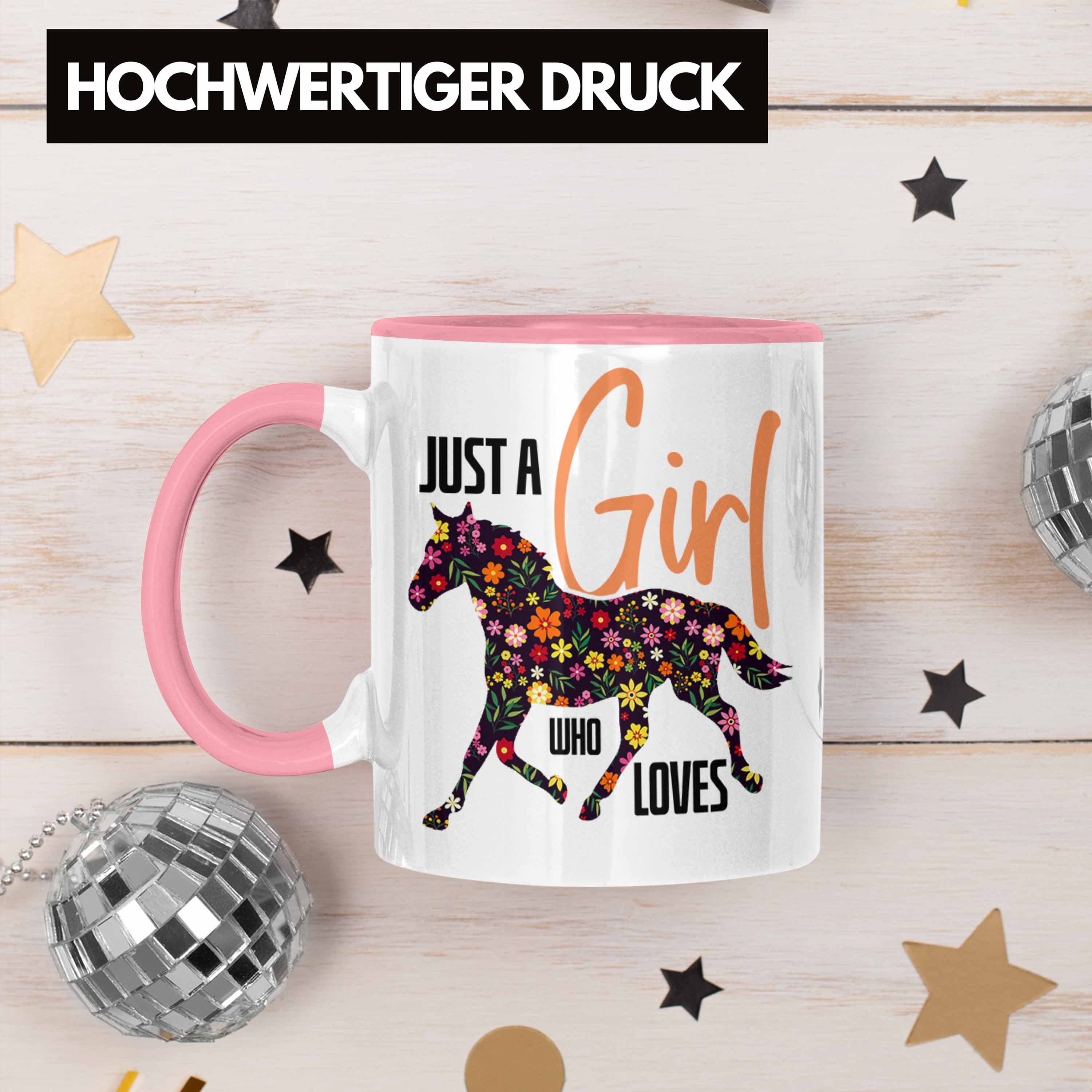 Pferdeli Liebt" Das für Ein Mädchen "Nur Pferde Geschenk Rosa Pferde Trendation Tasse Tasse
