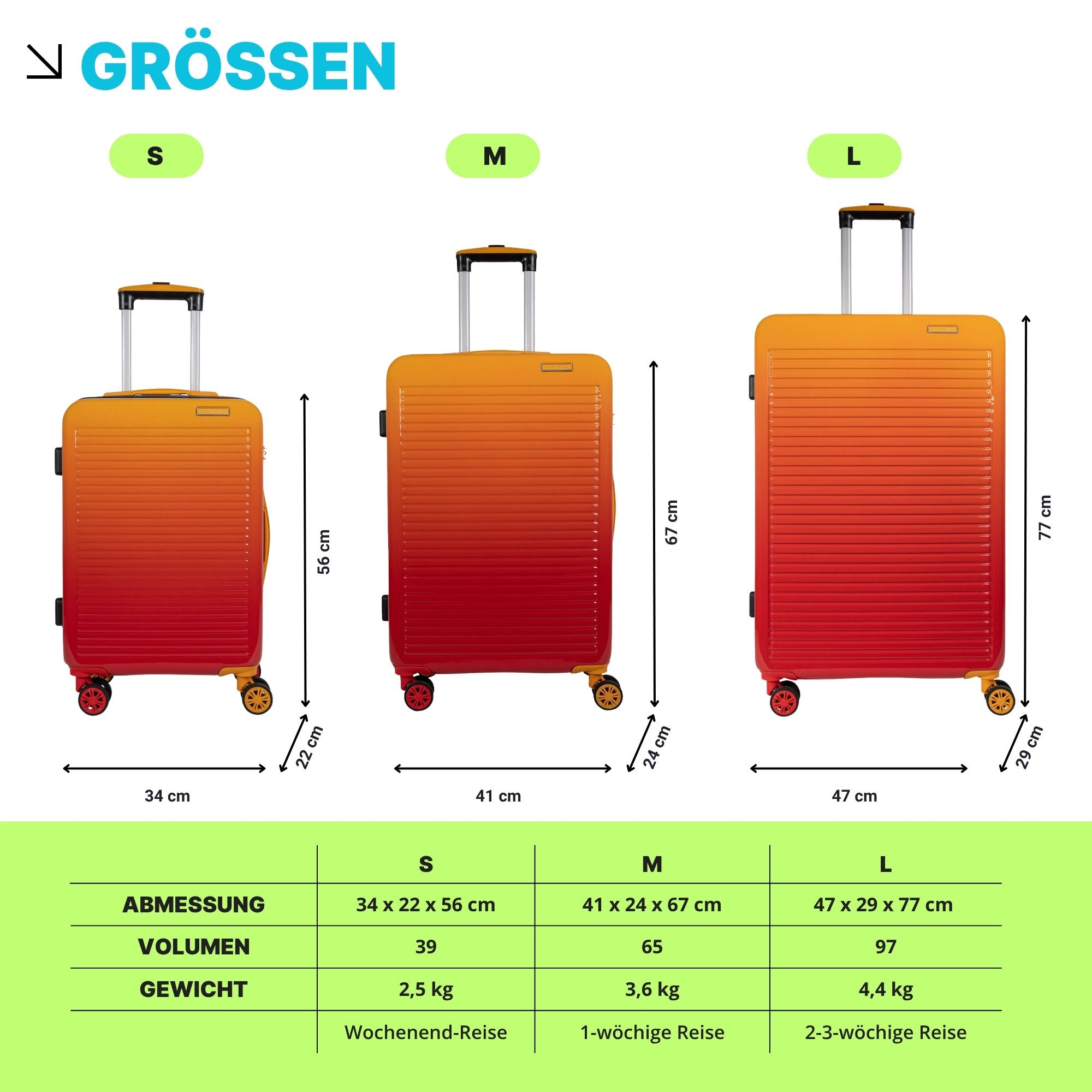 Crosstravel Hartschalen-Trolley Einzelkoffer Rainbow S / günstig online kaufen
