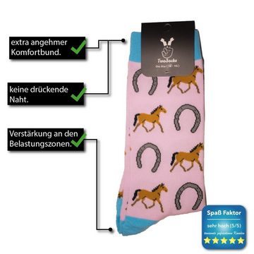 TwoSocks Freizeitsocken Pferde Socken lustige Socken Herren & Damen, Einheitsgröße