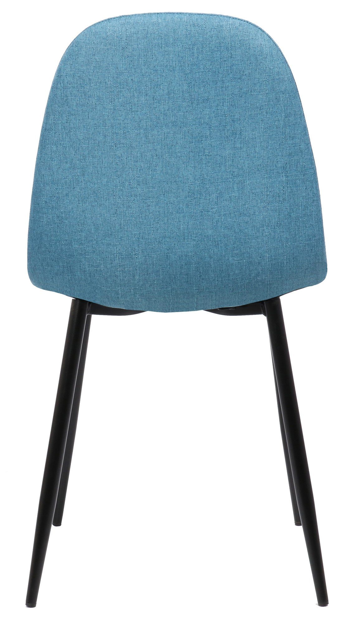 - - - blau Stoff Gestell: Sitzfläche: Metall TPFLiving Esszimmerstuhl mit Wohnzimmerstuhl Esstischstuhl hochwertig Sitzfläche Konferenzstuhl - (Küchenstuhl Naples Polsterstuhl), - schwarz gepolsterter