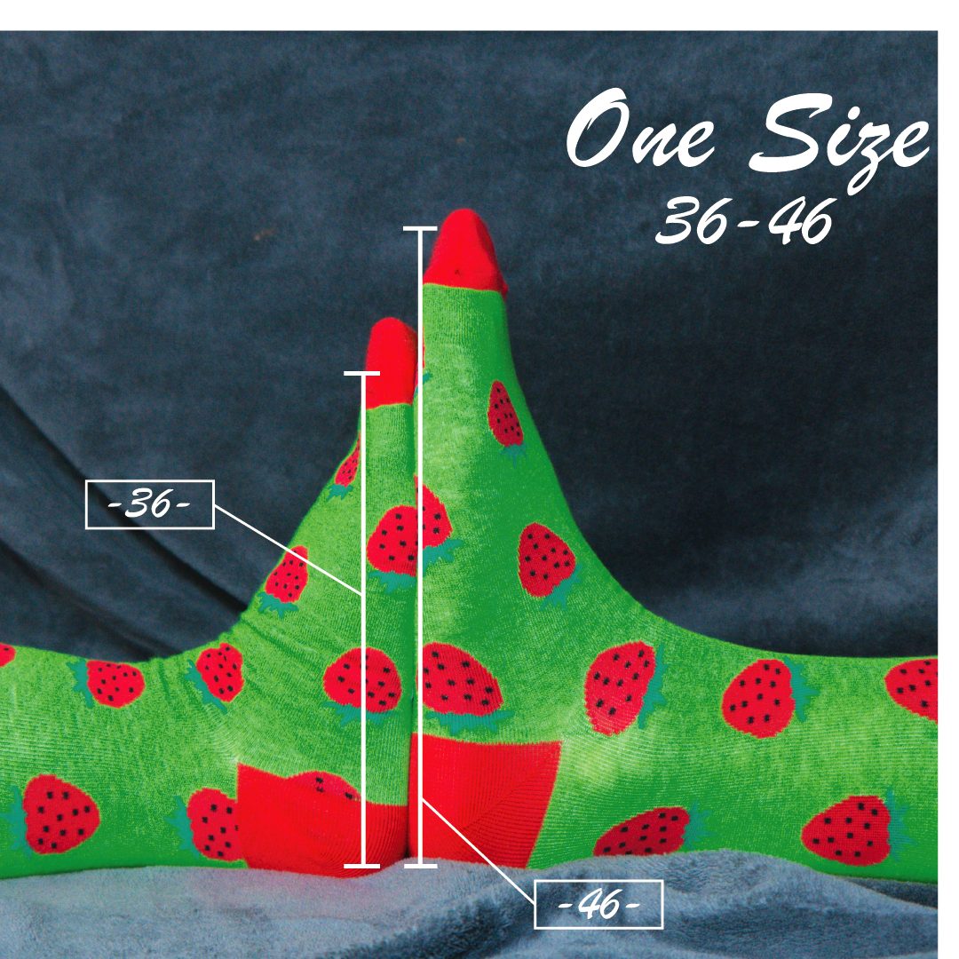 TwoSocks Freizeitsocken Erdbeer Socken lustige Socken Herren & Damen, Einheitsgröße