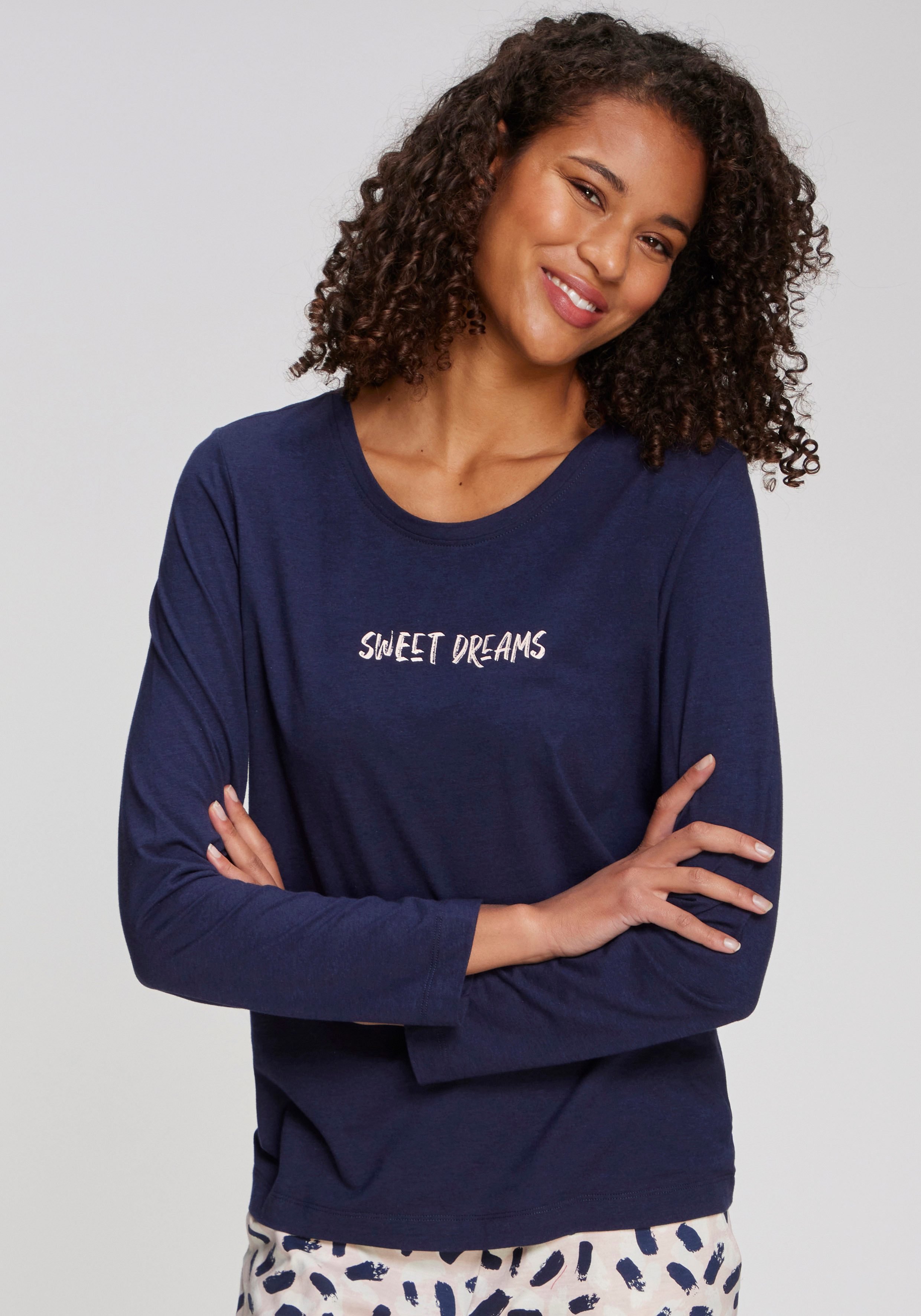 s.Oliver Pyjamaoberteil (1-teilig) mit kleinem Frontprint günstig online kaufen