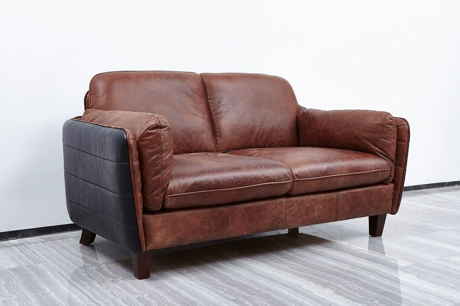 JVmoebel Sofa, Luxury Wohnzimmer Echtleder 3+2 Möbel Sofa Sitzer Vintage