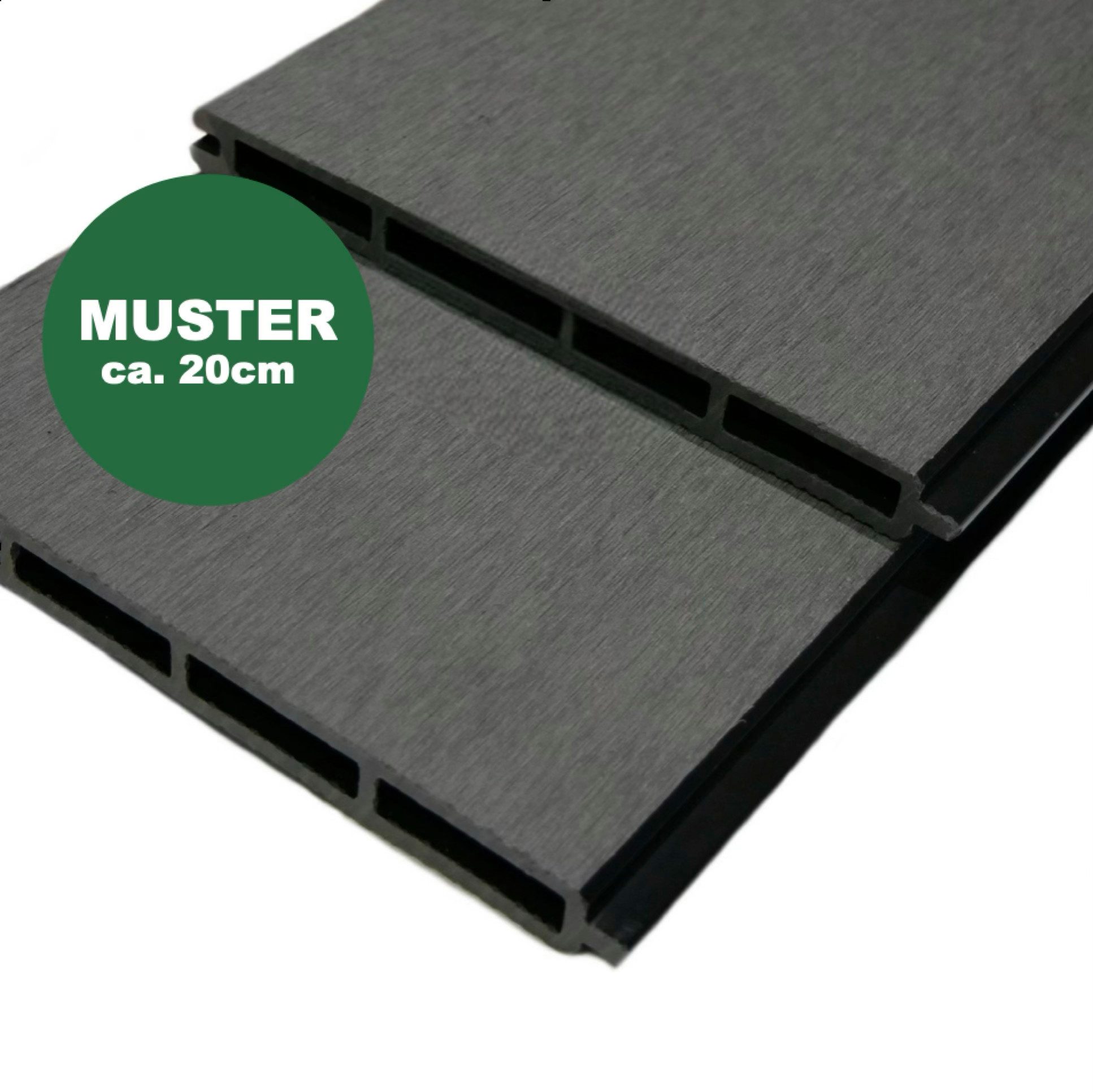 Woodstore24 Zaun WoodoZaun WPC Sichtschutzzaun gebürstete Optik für Garten & Terrasse, (Sichtschutz - 1,85m Breit x 1,80m Höhe x 2cm Stärke, Lamellenzaun Komplettset inkl. Pfosten, Start- und Endprofil), Stecksystem, Lamelle aus recyceltem Kunststoff & Holzfasern, grau