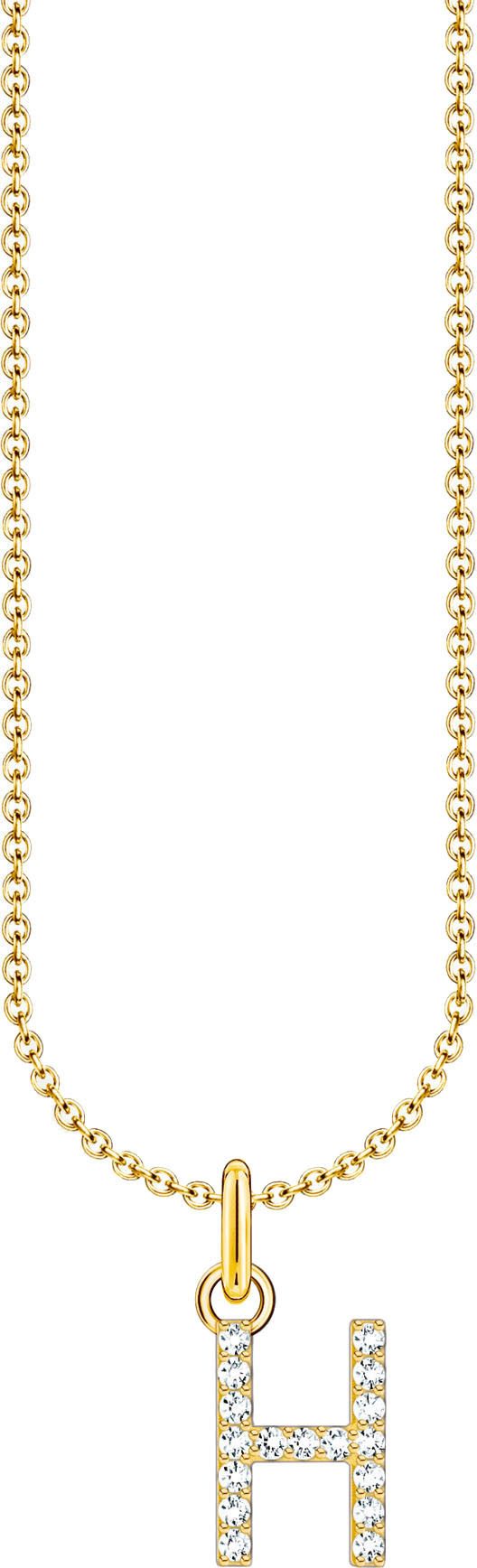 THOMAS SABO Kette mit Anhänger Buchstabe, mit Zirkonia (synth)