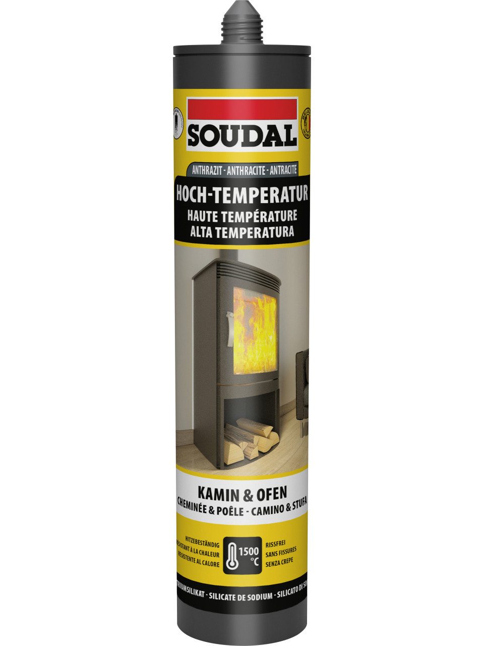 SOUDAL Montagekleber Soudal Dichtstoff Hoch-Temperatur für Kamin & Ofen