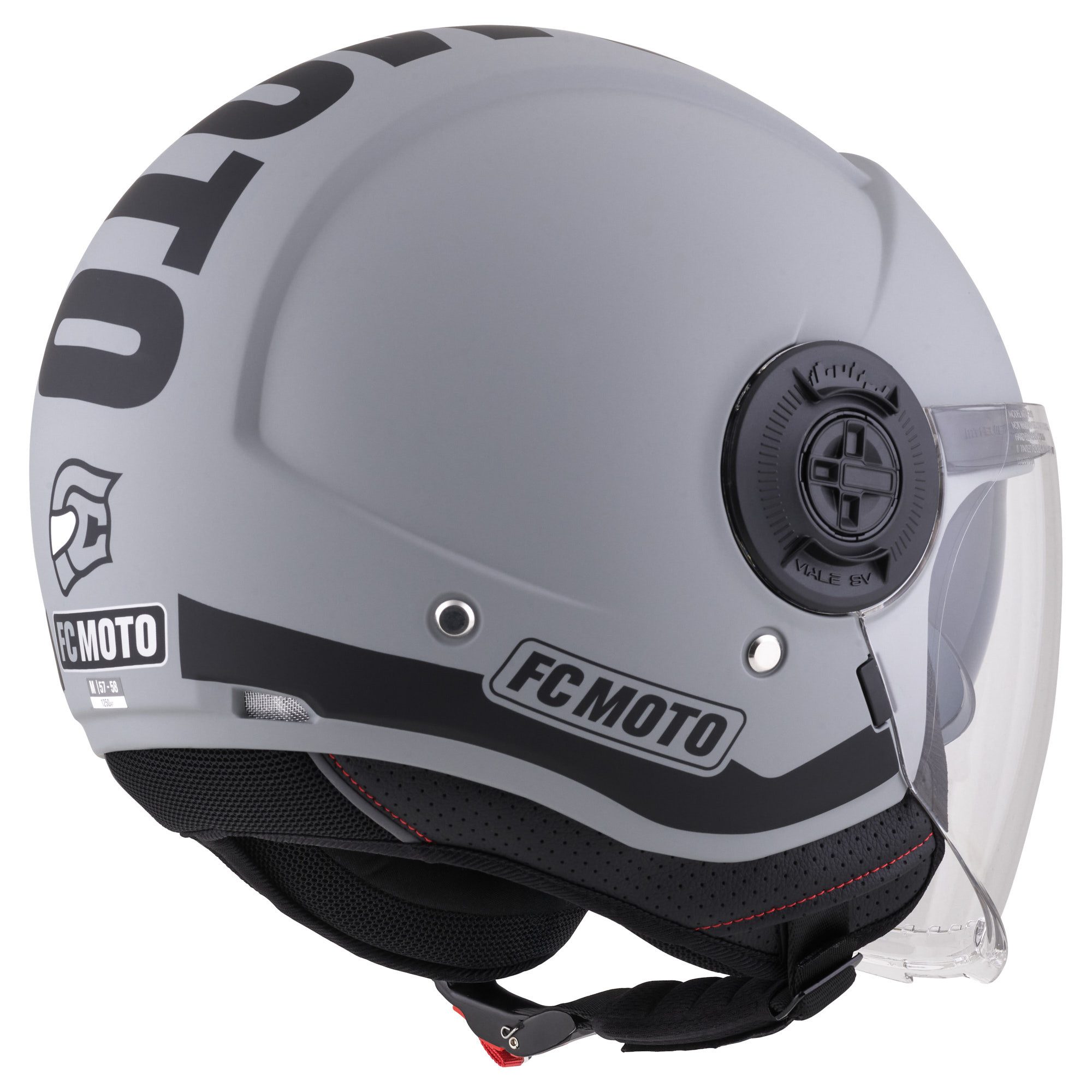 FC-Moto Motorradhelm Ralgo Jethelm, integriertes Sonnenvisier