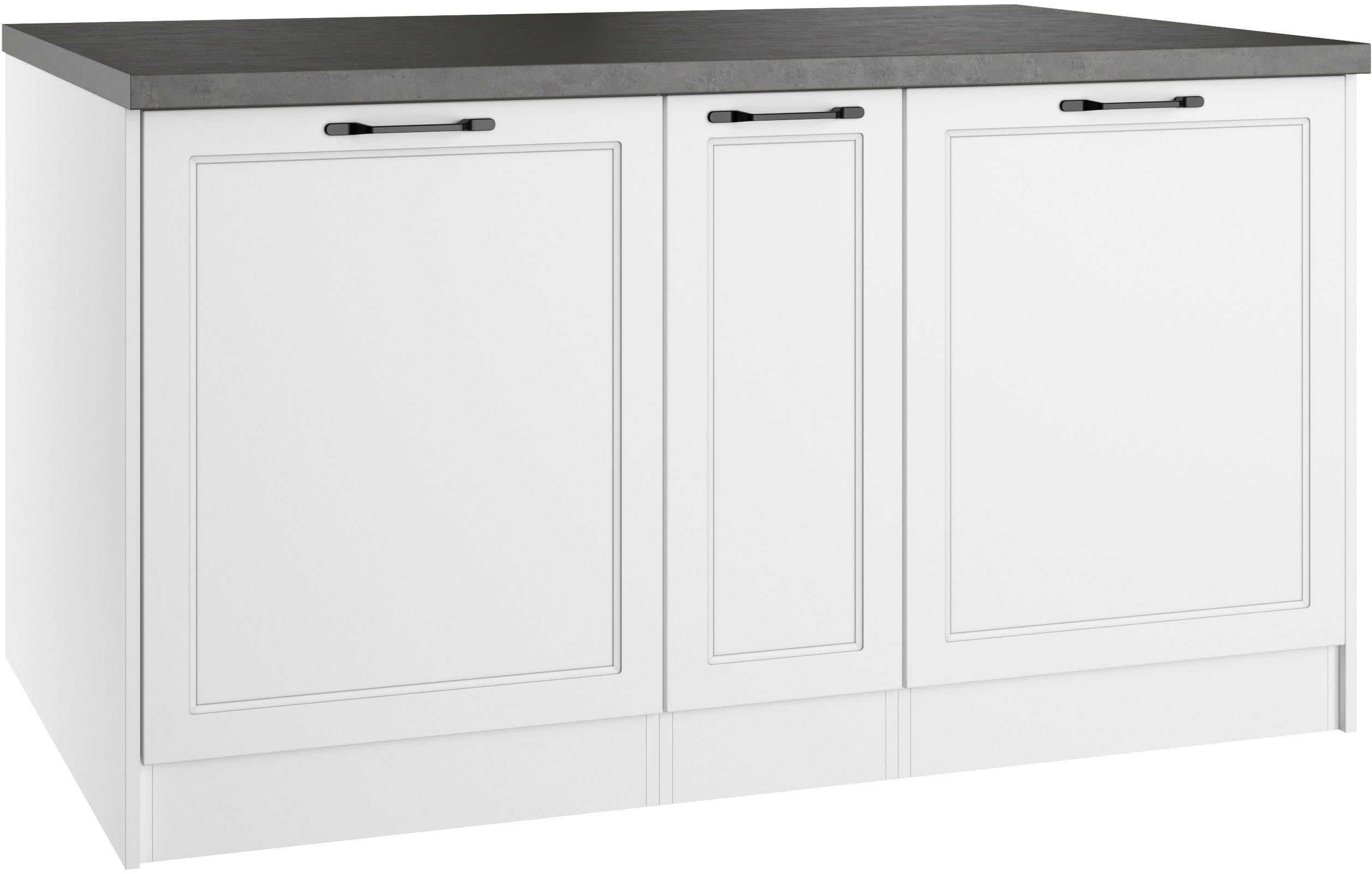 KOCHSTATION Kücheninsel KS-Lani, Breite 153 cm, mit Flaschenregal, MDF-Fronten, Arbeitsplatte 38mm stark