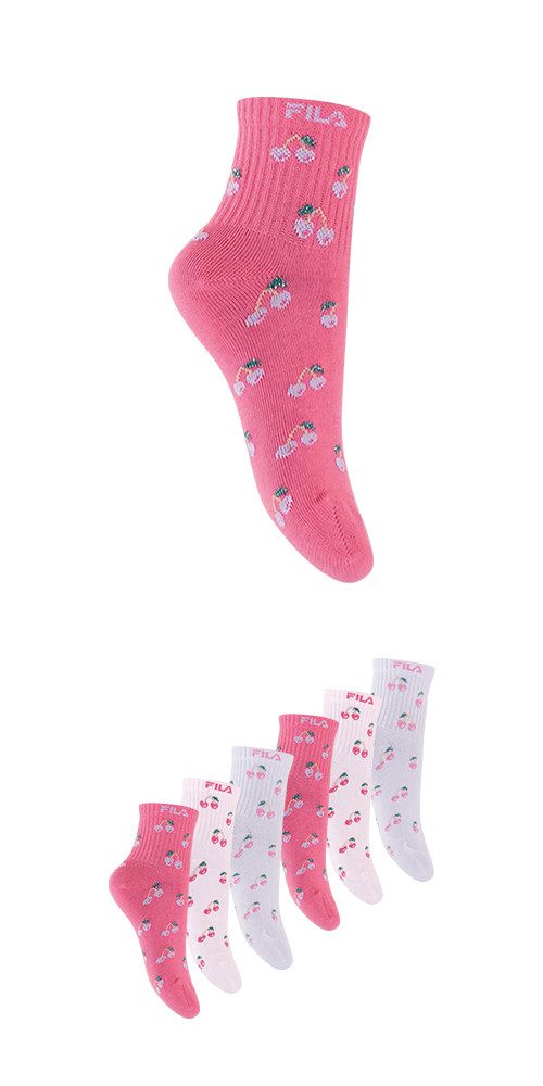 Fila Sneakersocken (6 Paar) Cotton-Mix, Cherry-Design