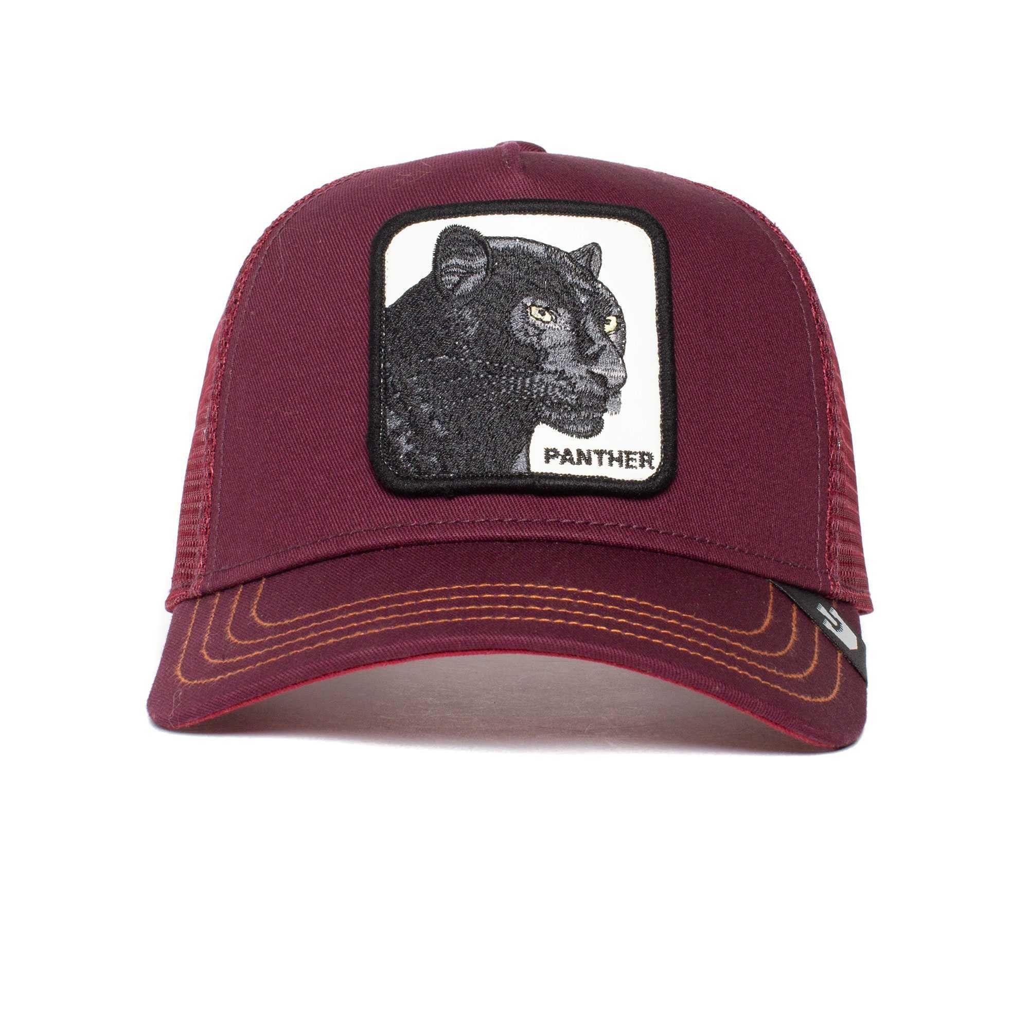 Size - Cap Unisex Kappe, Frontpatch, Trucker Baseball Bros. Panther maroon The One Cap GOORIN