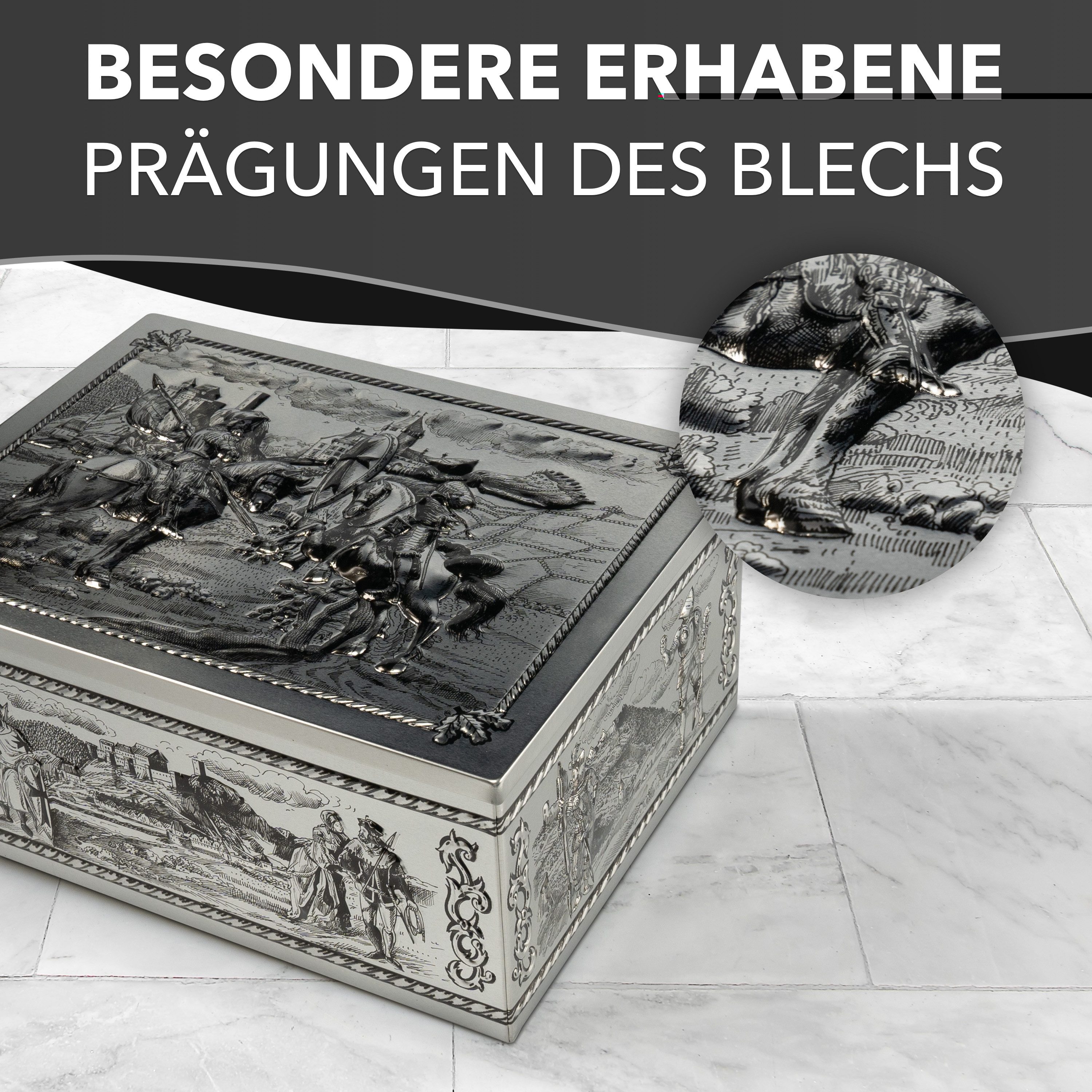 MediMuc Keksdose große Kreuzritter Truhe, Kreuzritter Truhe – Bild 4 von 5