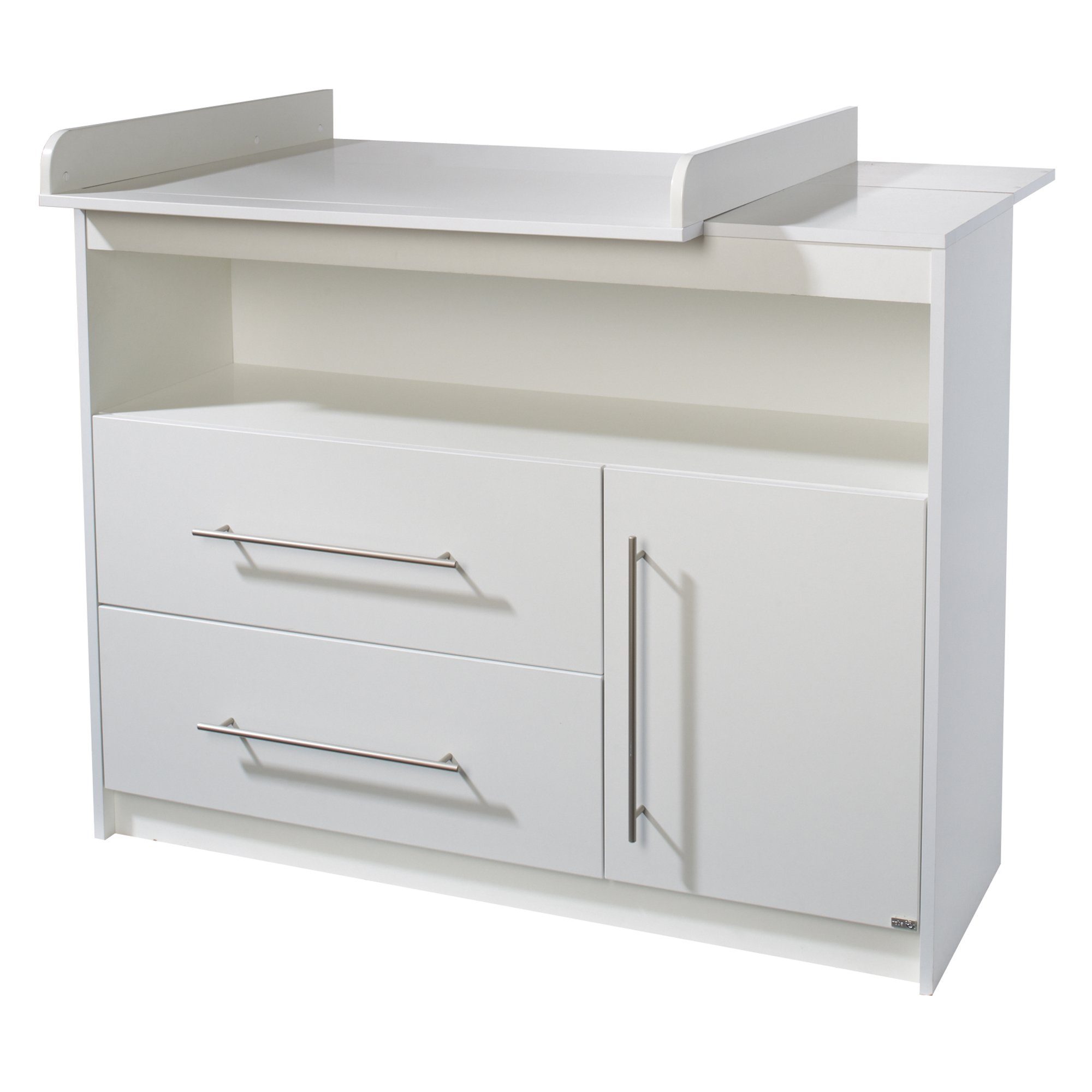 roba® Wickelkommode Maren, mit abnehmbarem Wickelansatz, breit, 2 Schubladen, Wickelhöhe 90,5 cm