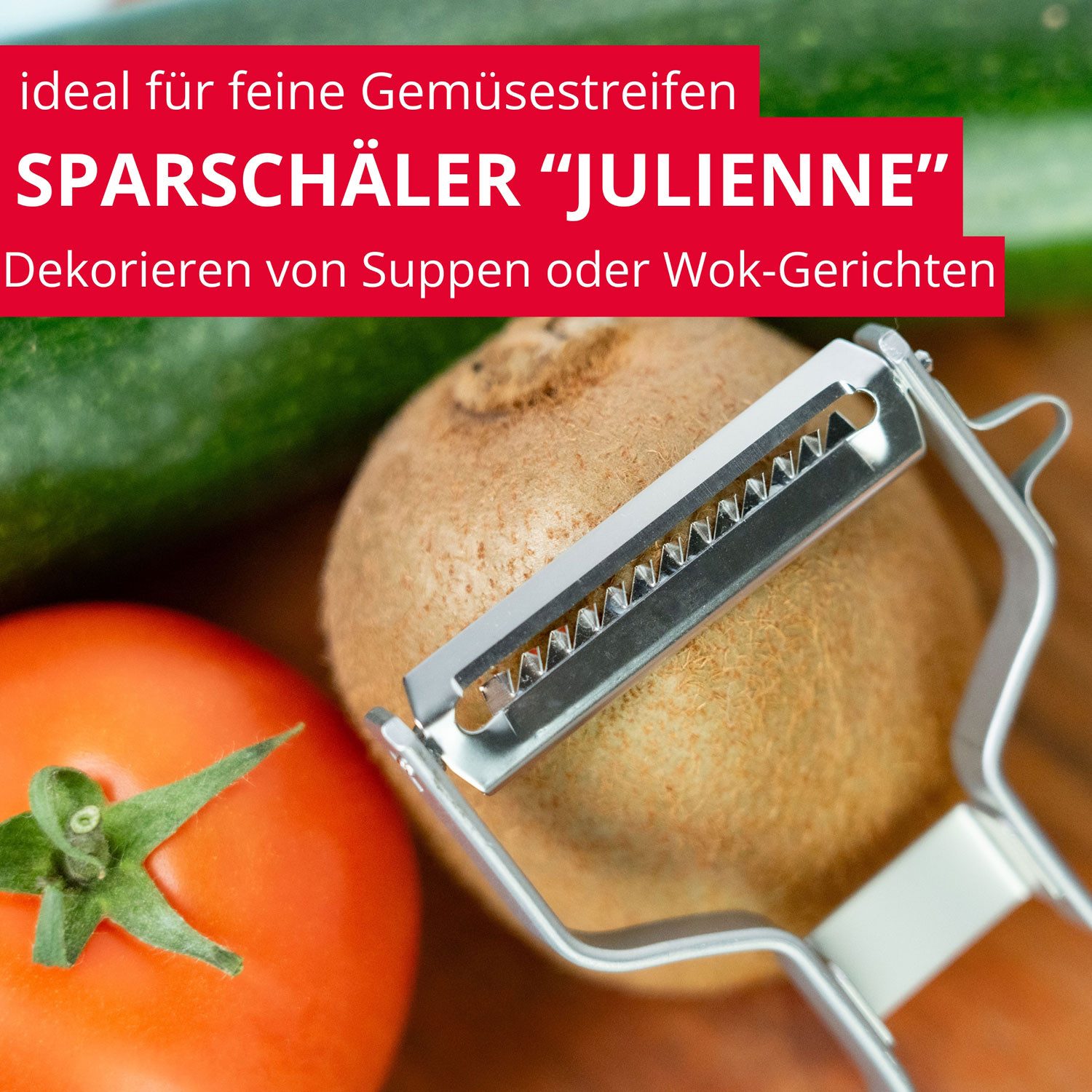 WESTMARK Sparschäler Julienne – Dünne Gemüsestreifen für Suppen- & Wok-Perfektion – Bild 4 von 5