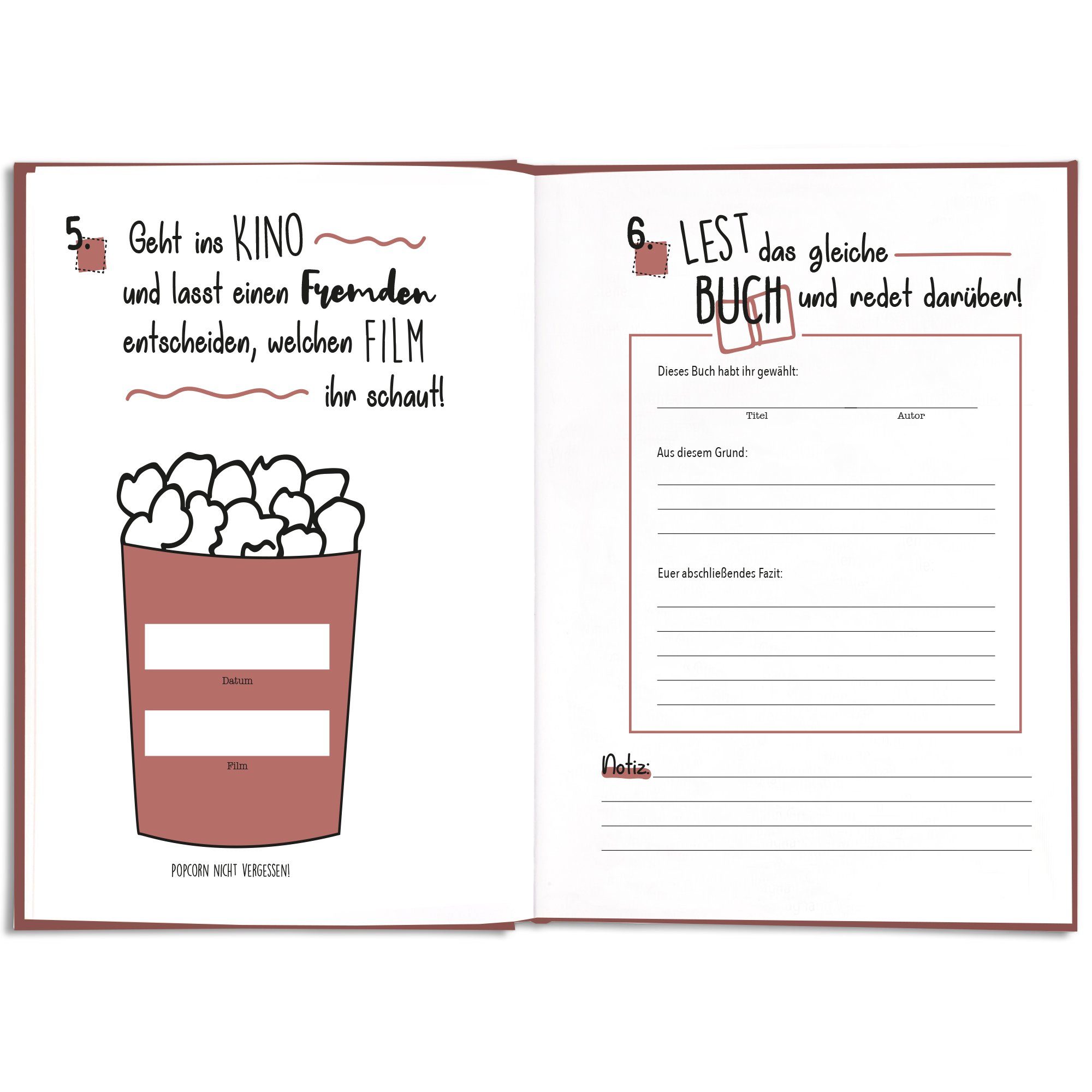 CUPCAKES & Geschenk List & Sie Geschenk Buch Paare Bucket Ihn, Notizbuch für Geschenke für für für und KISSES Paare, Partner