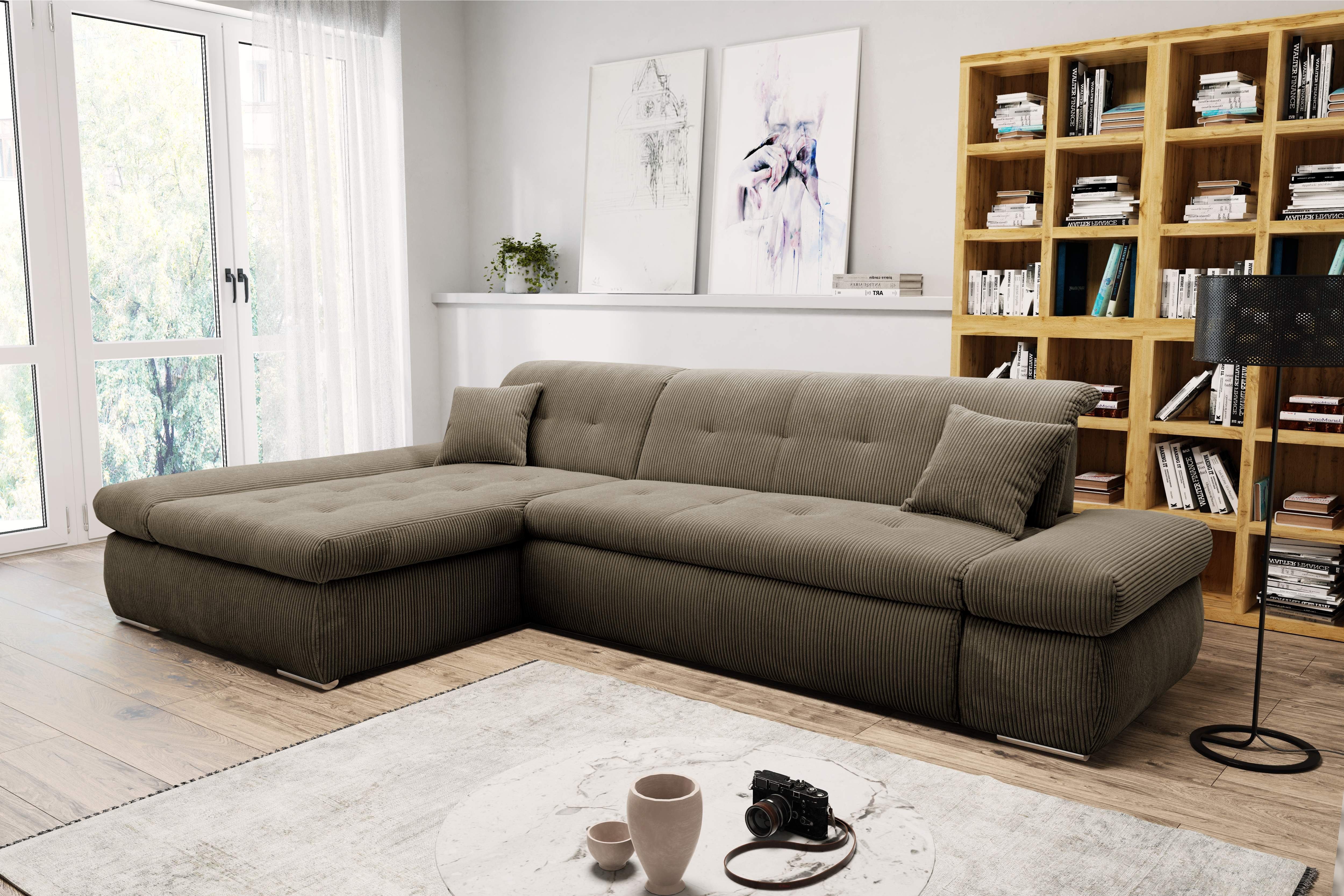 DOMO collection Ecksofa "Moric, L-Form, XXL-Sofa - Breite 300cm", wahlweise günstig online kaufen