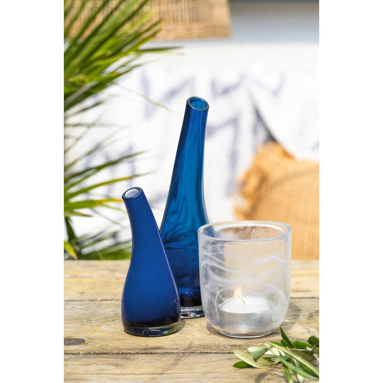 LEONARDO Dekovase Leonardo Vase Salerno Blau günstig online kaufen