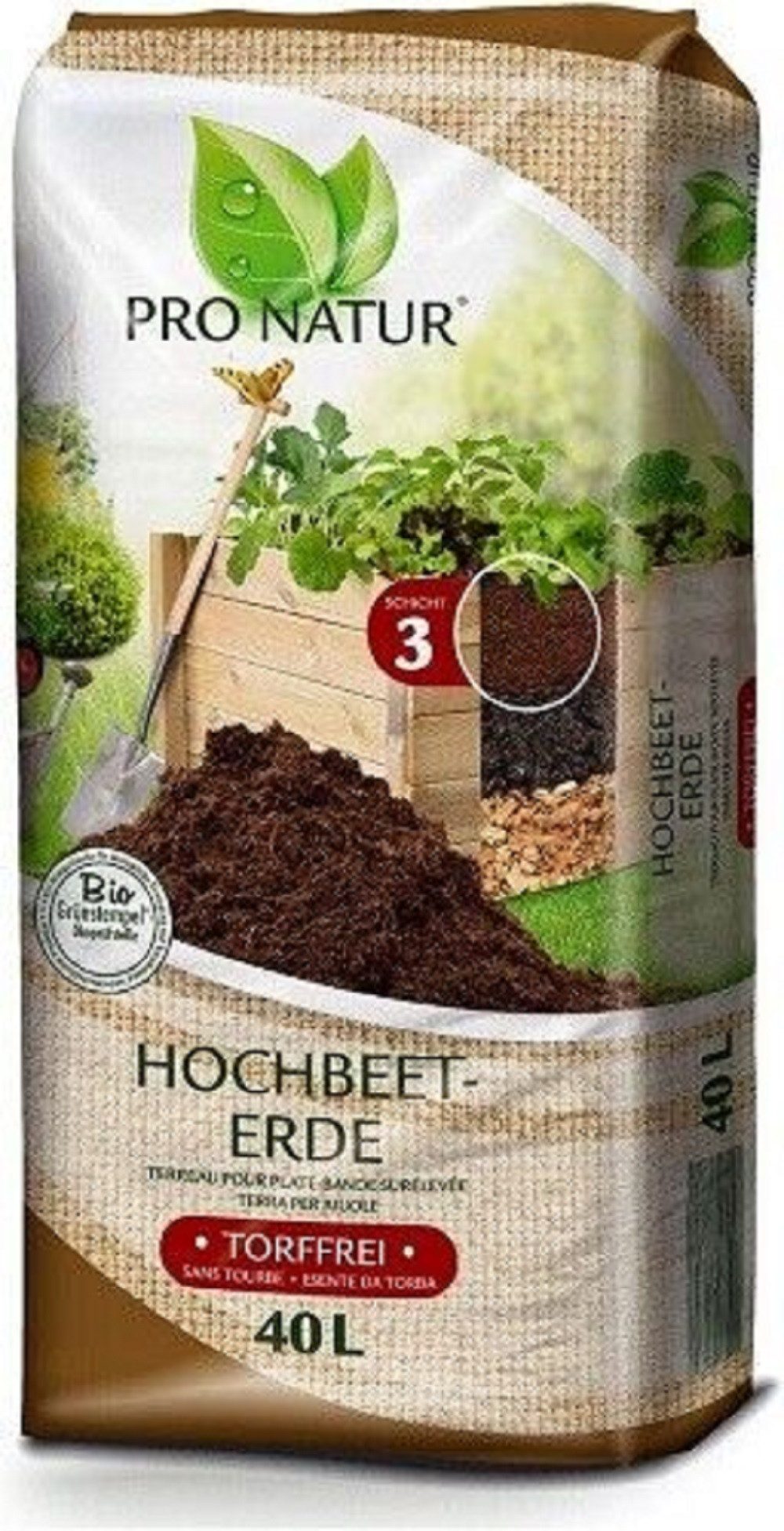 Ziegler Erdenwerk Pflanzerde Pro Natur Hochbeeterde 40l