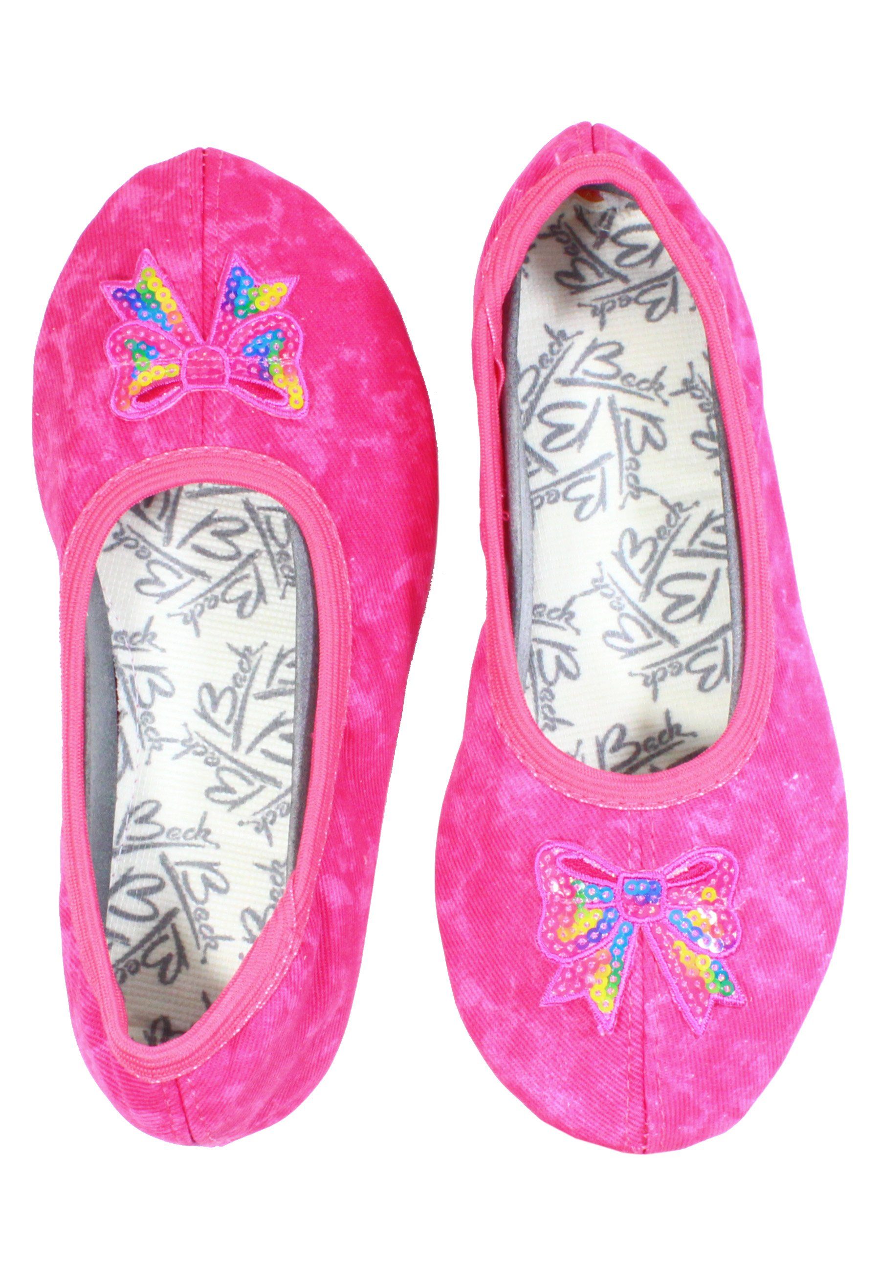 Schläppchen Schleifchen Gymnastikschuh