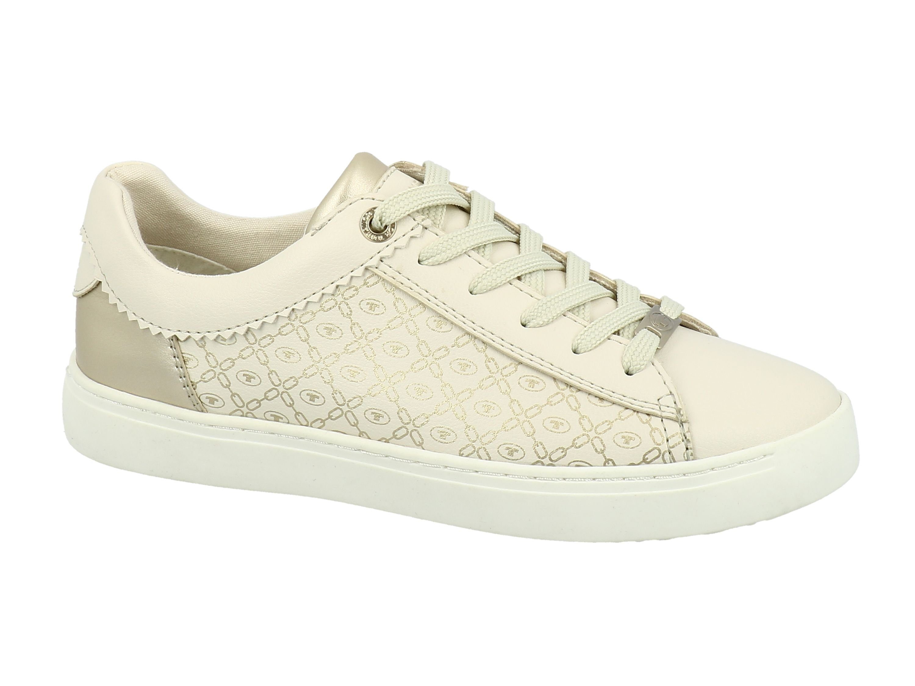 TOM TAILOR Tom Tailor Sneaker für Schnürhalbschuhe Damen cream-gold