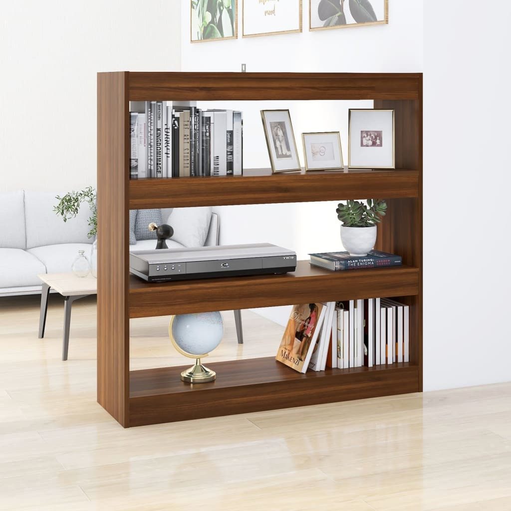 vidaXL Bücherregal Bücherregal/Raumteiler Braun Eichen-Optik 100×30×103 cm, 1-tlg.