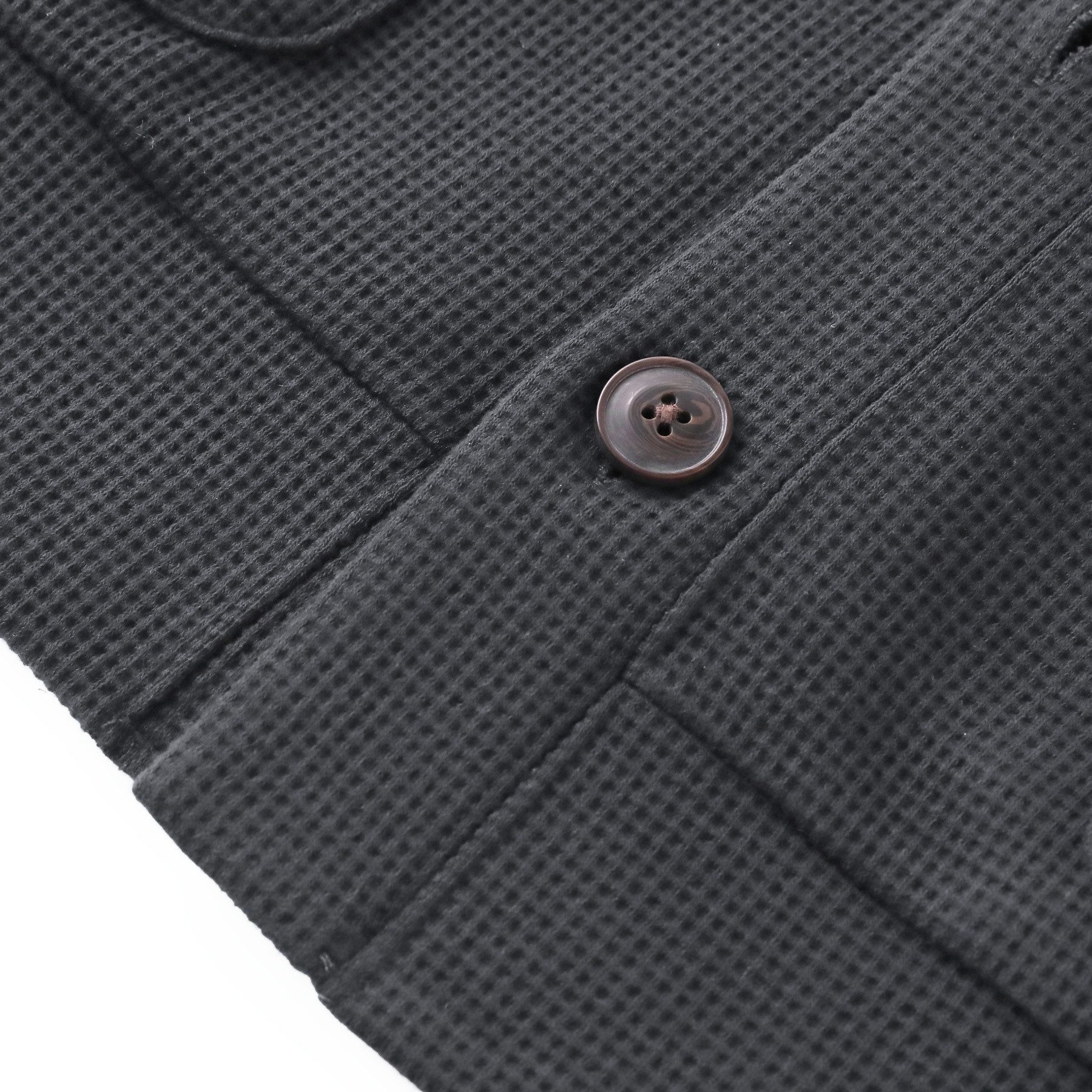 Allthemen Strickweste Herren ärmellose Strickweste mit V-Ausschnitt Waffelmuster, Taschen – Bild 5 von 5