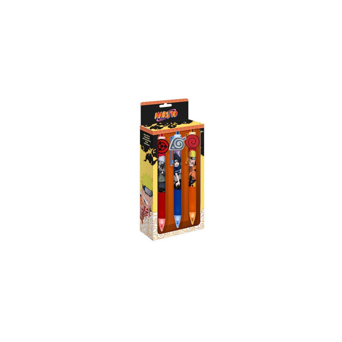 Naruto Kreativset Naruto 3-teiliges Stift-Set – Ideal für Fans der Anime-Serie