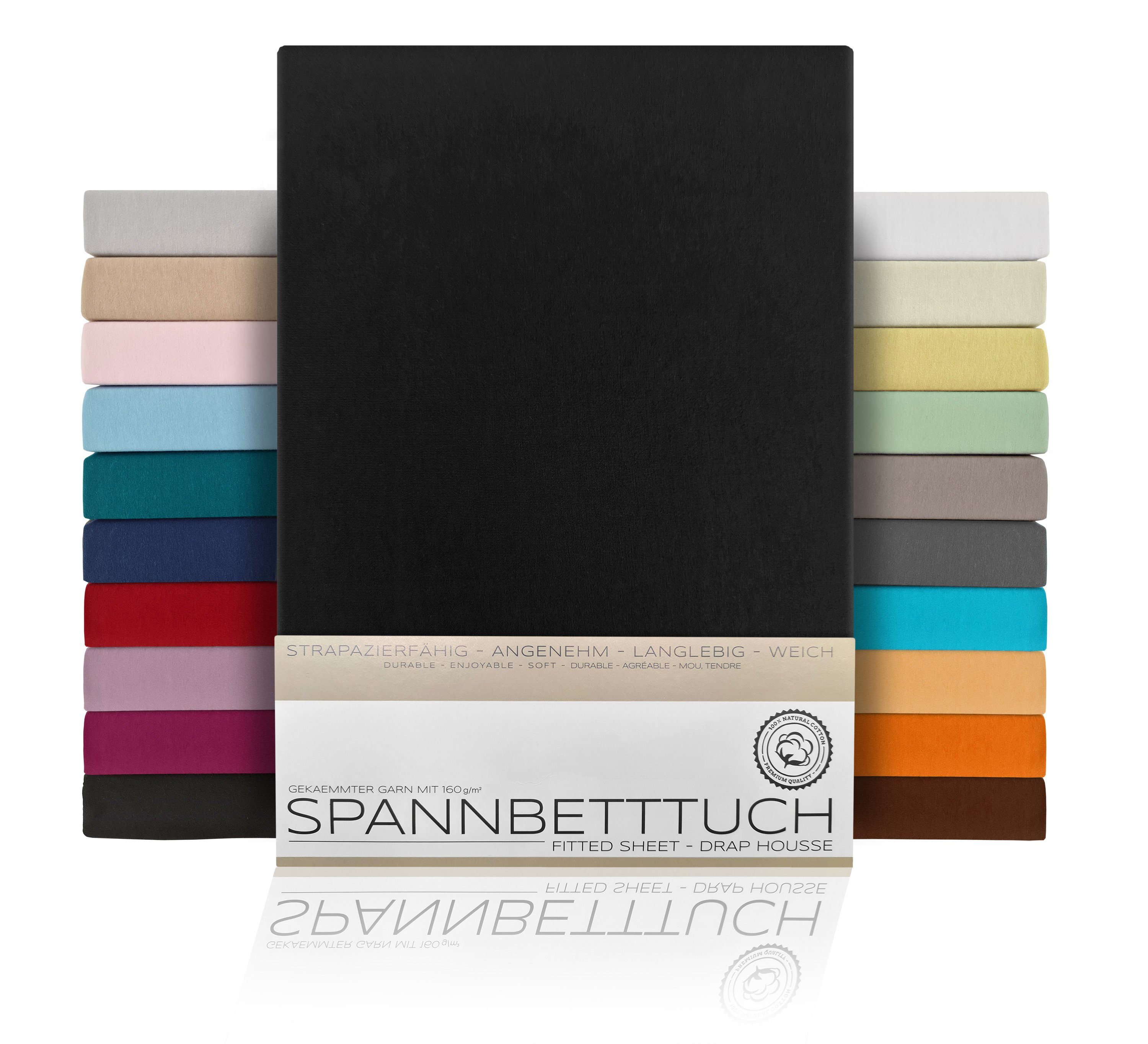 Beautex Spannbettlaken Spannbetttuch Bettlaken aus gekämmter günstig online kaufen