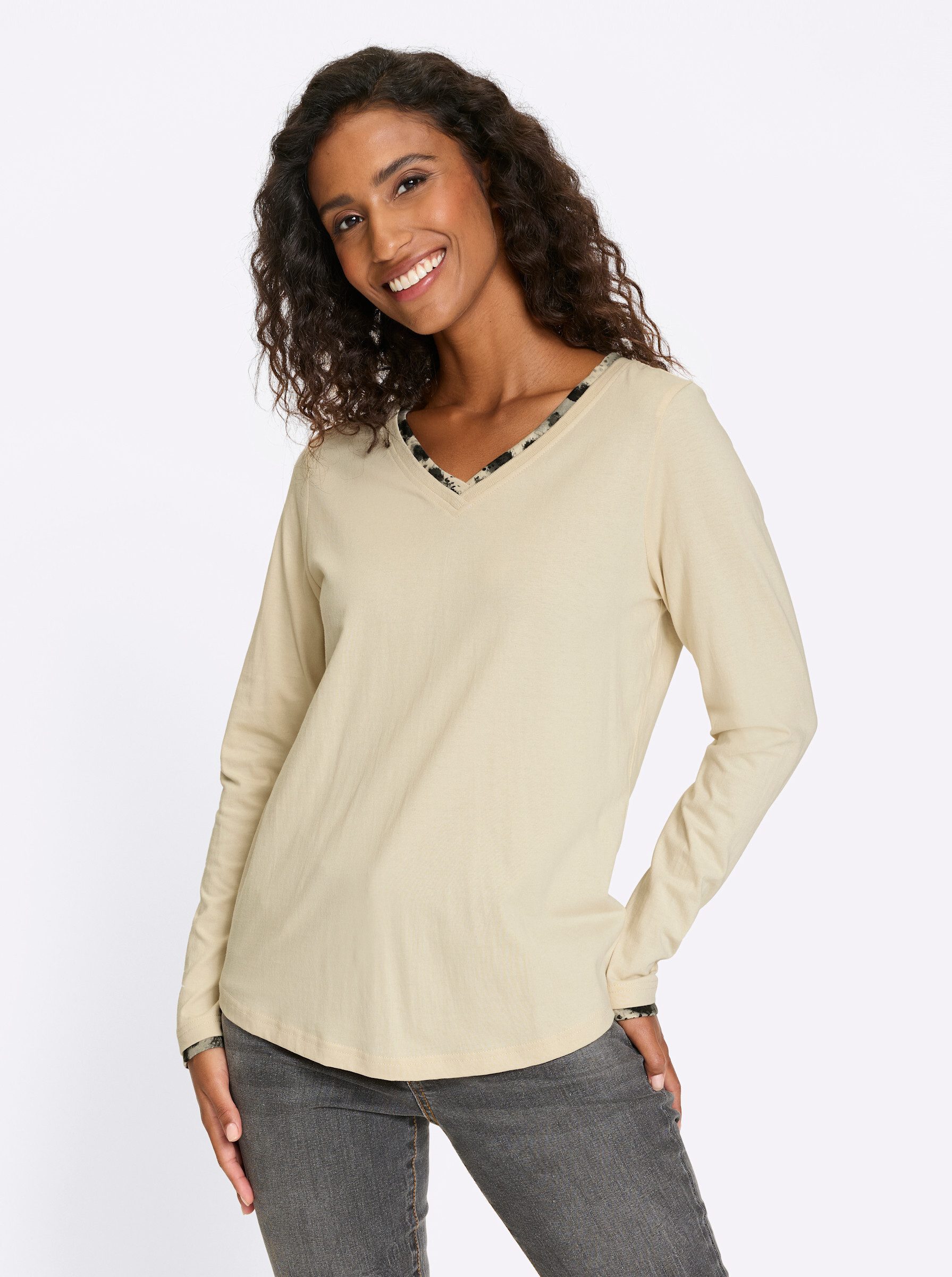 T-Shirt Langarm-Shirt Langarm