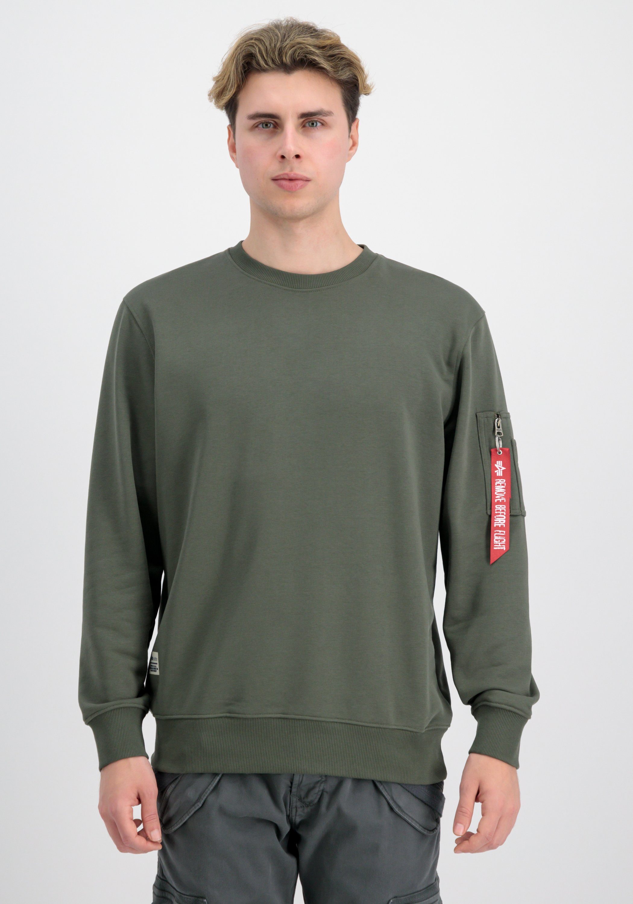 Alpha - Industries Blood Sweatshirts USN Chit Sweater dark olive Men Sweater Alpha Industries
