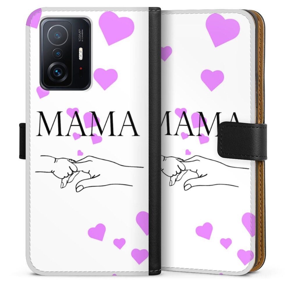 DeinDesign Handyhülle Muttertag Mama Familie Muttertag-Mama und kinder, Xiaomi 11T Pro 5G Hülle Flip Case Klapphülle Handytasche Leder