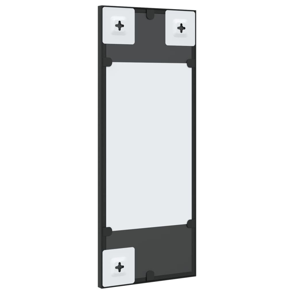 (1-St) vidaXL 20x50 Rechteckig Spiegel Schwarz cm Eisen Wandspiegel