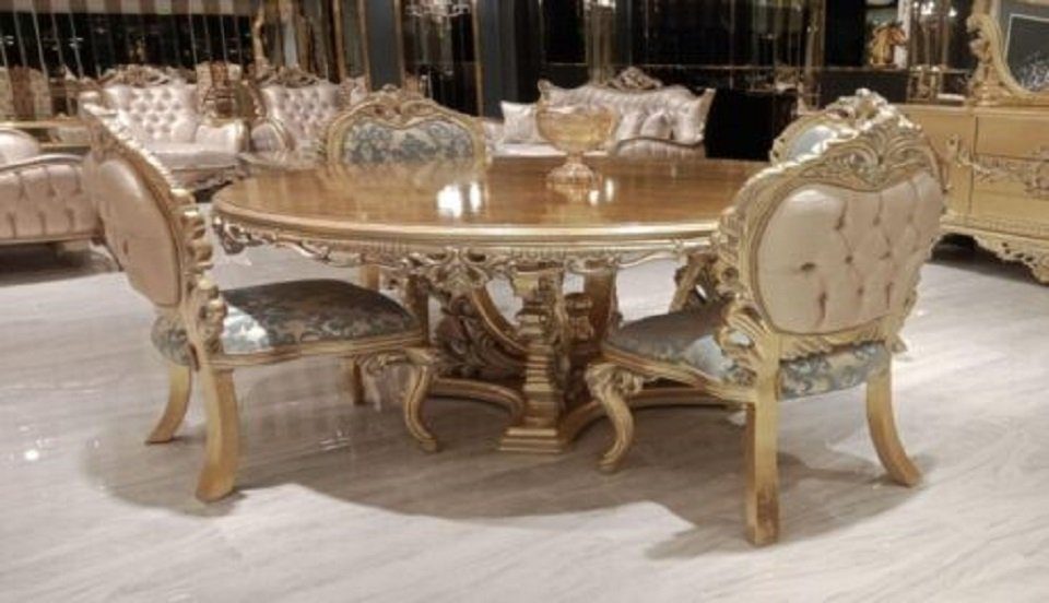 Luxus Tisch Ess Esstisch, Rund Barock Esszimmertisch Tische JVmoebel Esstisch