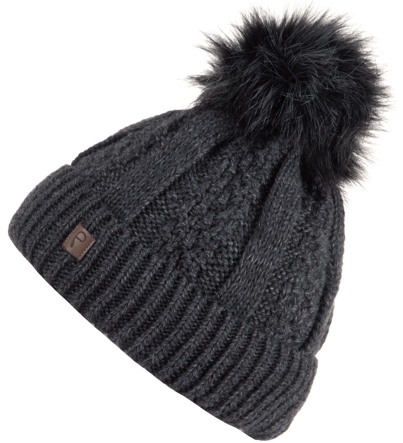 Faera Bommelmütze Wintermütze Damen Herren Mütze Beanie Haube gefüttert Bommelmütze 13