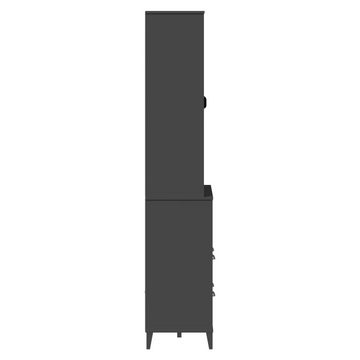 vidaXL Sideboard Highboard VIKEN Anthrazit 80x40x200 cm Massivholz Kiefer (1 St)
