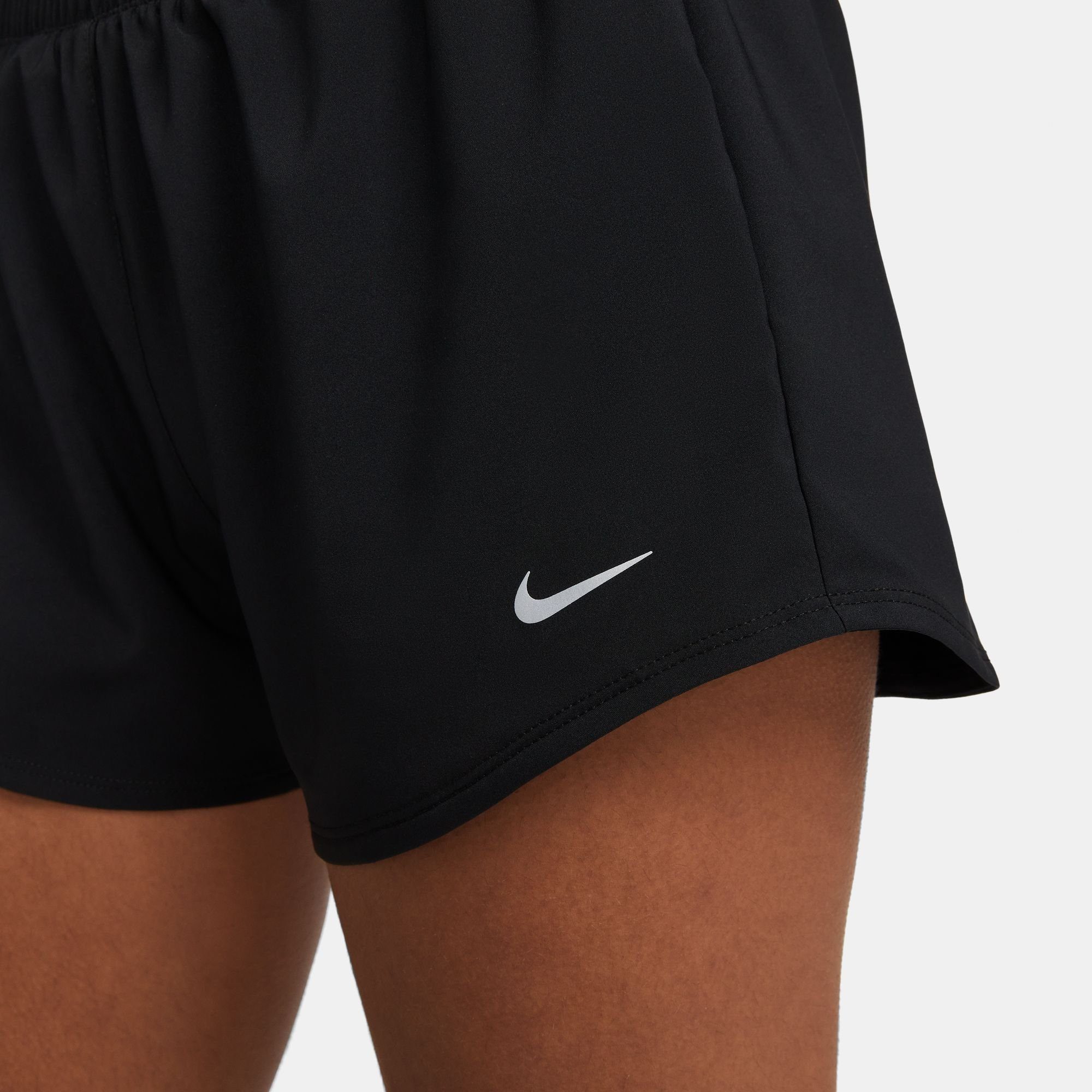 MID-RISE ONE Trainingsshorts SILV SHORTS BLACK/REFLECTIVE DRI-FIT Nike WOMEN'S BRIEF-LINED