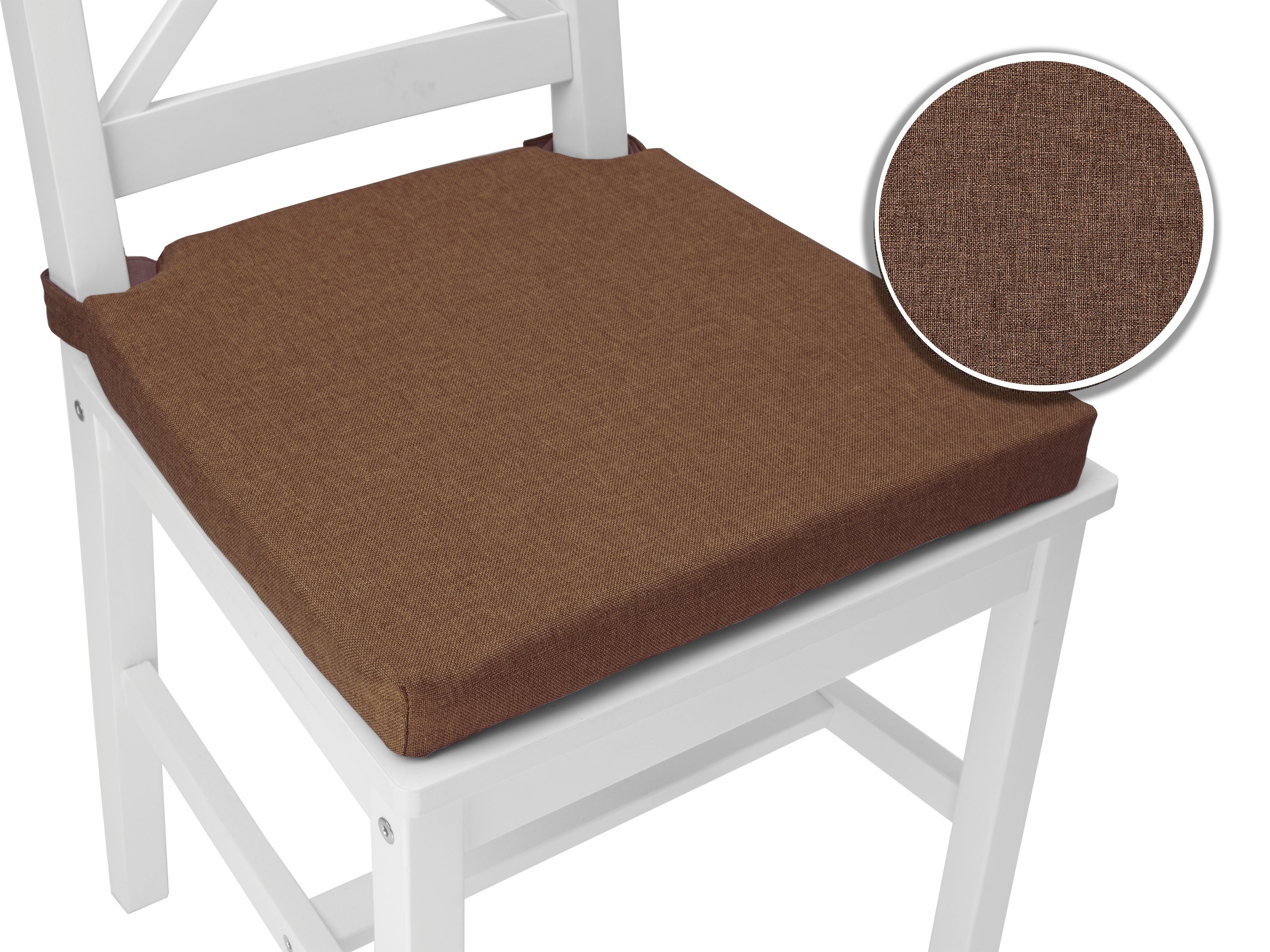 sunnypillow Stuhlkissen 4er Set Kissen Maße: 42 (vorne), 35 (hinten) x 40 x 5 cm