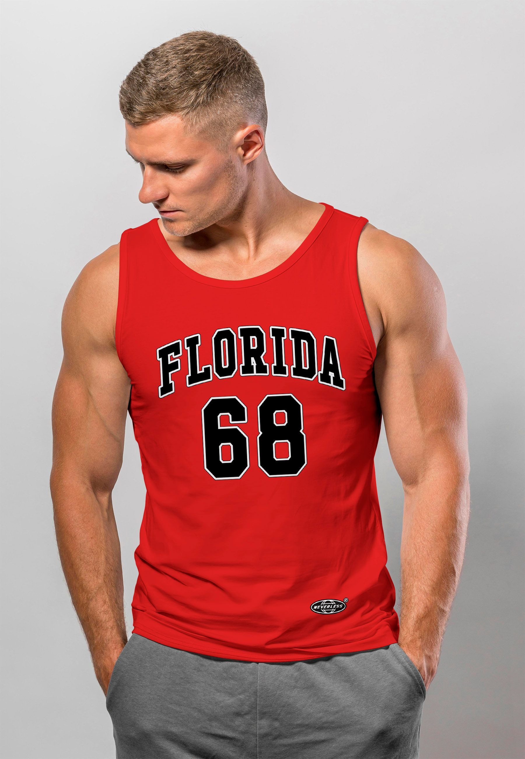 Neverless Tanktop Herren Tank-Top Print Florida günstig online kaufen