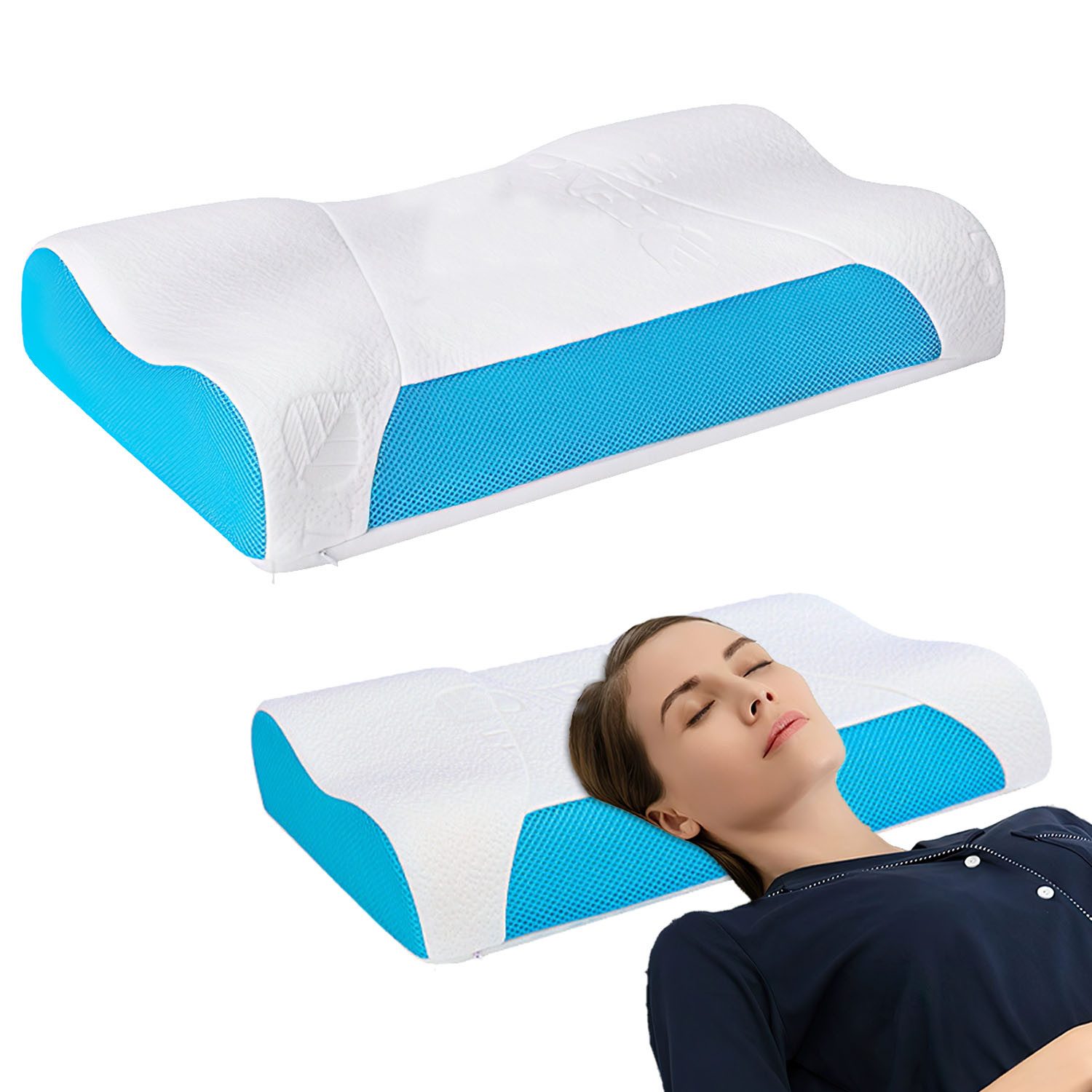 Refined Living Nackenstützkissen Kopfkissen Memory Foam Kissen 60D Nackenki günstig online kaufen