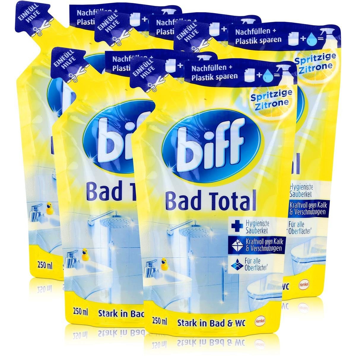 biff Biff Bad Total Zitrone Nachfüllbeutel 250ml - Kraftvoll gegen Kalk (5e Badreiniger